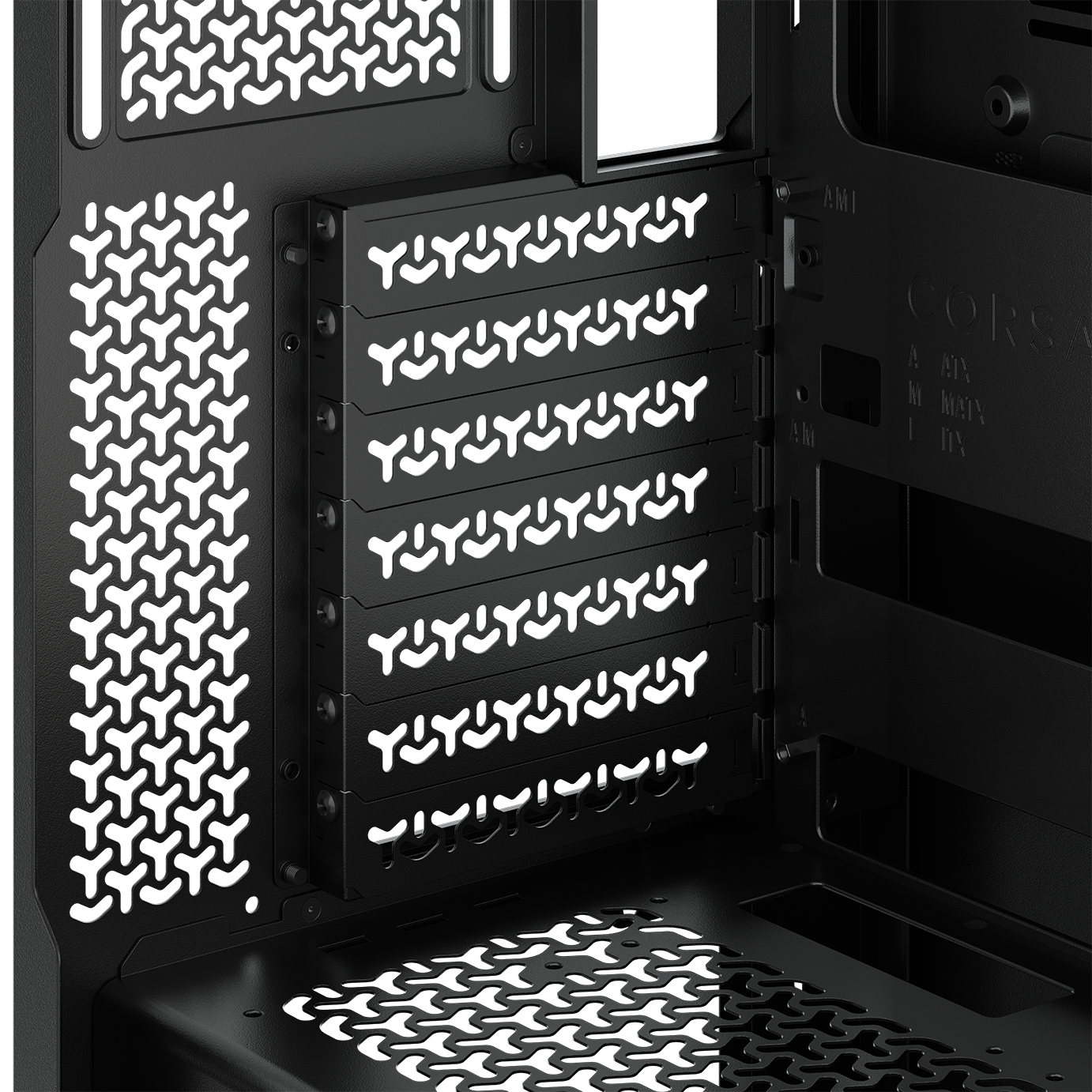 A large main feature product image of Corsair 3500X LX-R RGB LINK Mid Tower Case (Black)