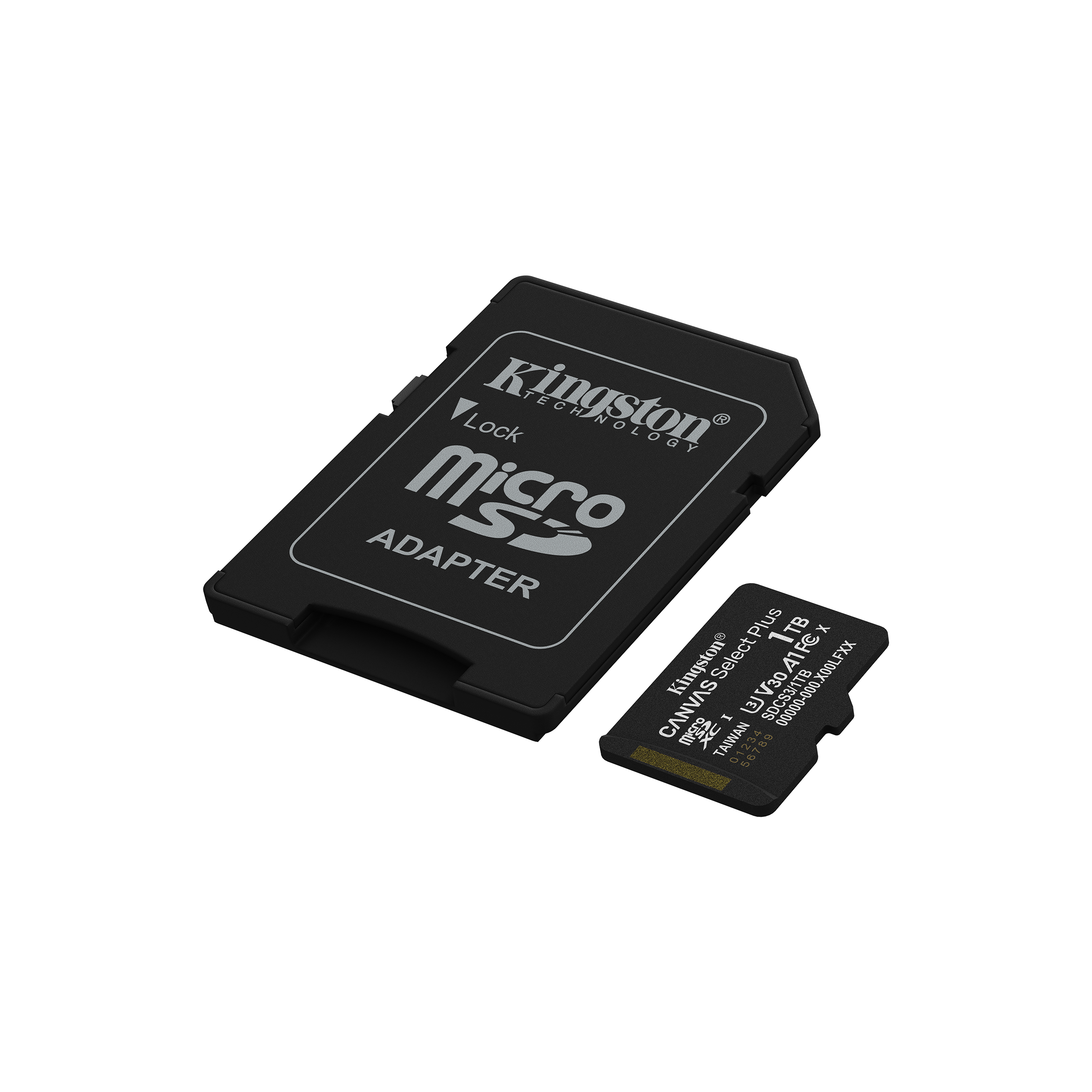 A large main feature product image of Kingston Canvas Select Plus 1TB microSDXC U3 V30 A1 UHS-1 microSD Card