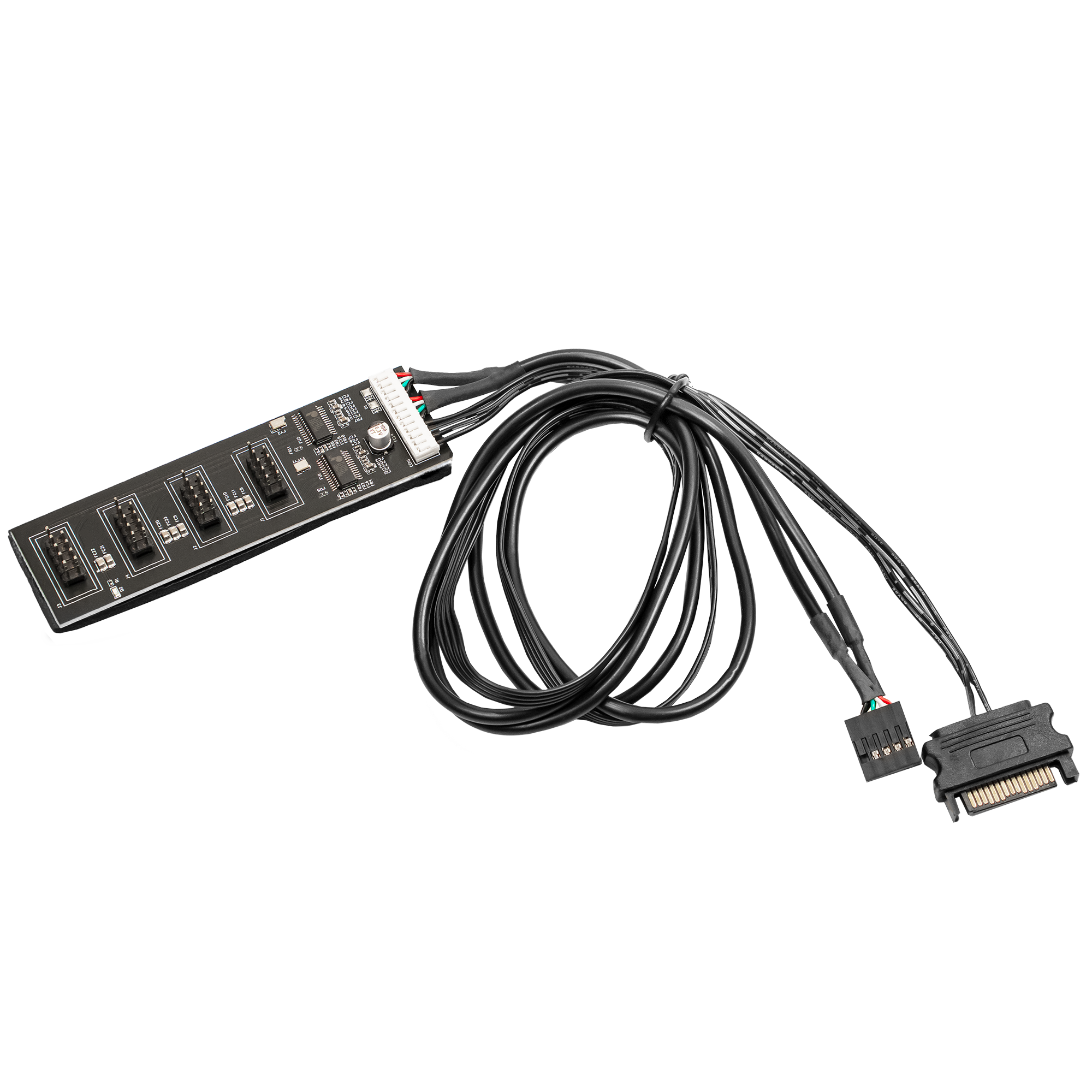 A large main feature product image of GamerChief USB Internal Hub SATA Power USB2.0 Header 1 to 4 30CM Splitter Cable