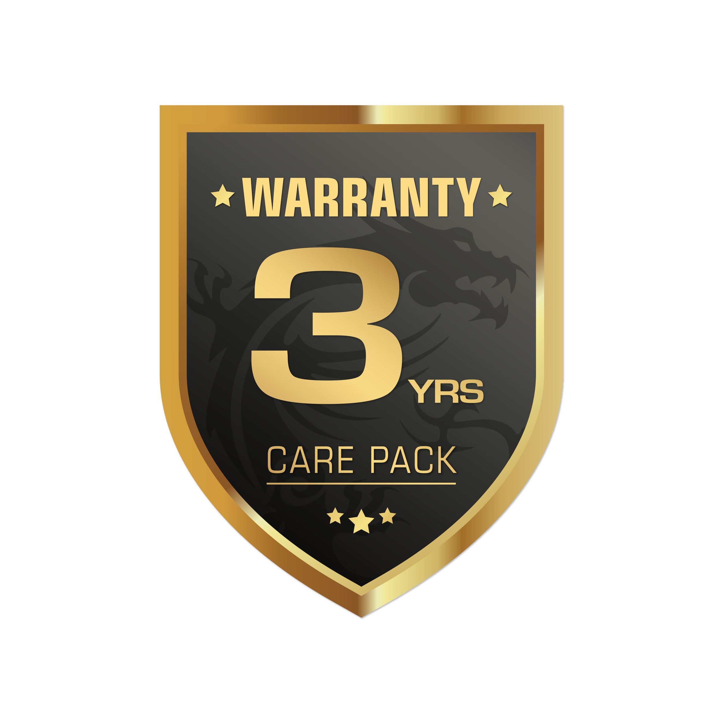 A large main feature product image of MSI 3-Year Care Pack for 2YR High-End Devices - 1YR Warranty Extension with 3YR Onsite Service Plan