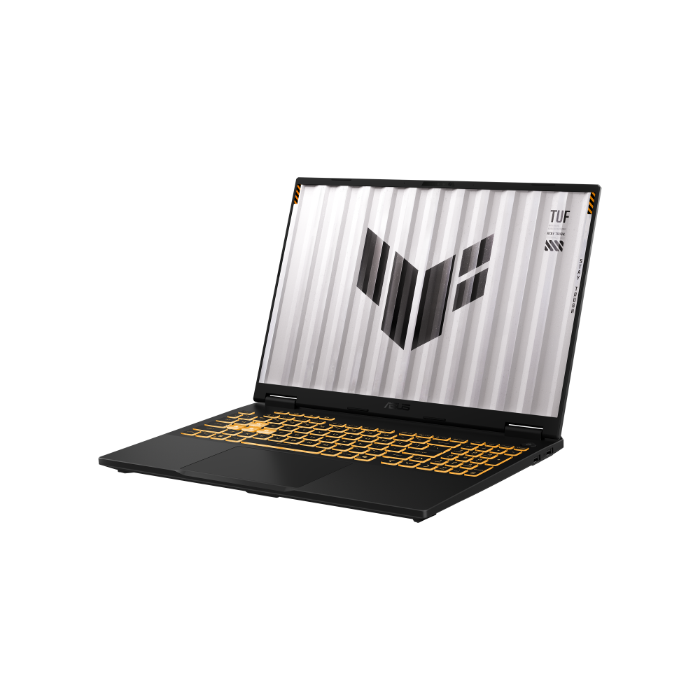 A large main feature product image of ASUS TUF Gaming F16 (FX607) - 16" 144Hz, Core 5 210H, RTX 3050, 16GB/512GB - Win 11 Notebook
