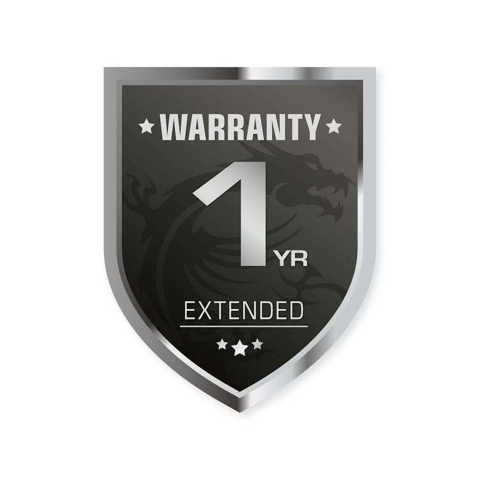 A large main feature product image of MSI Gaming Device 1-Year Warranty Extension