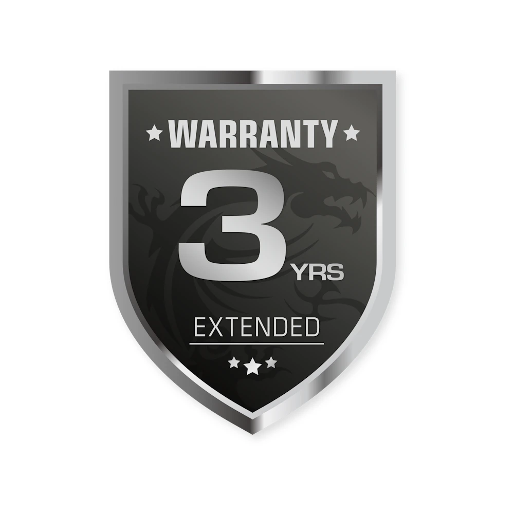 A large main feature product image of MSI Business & Productivity Device 3-Year Warranty Extension