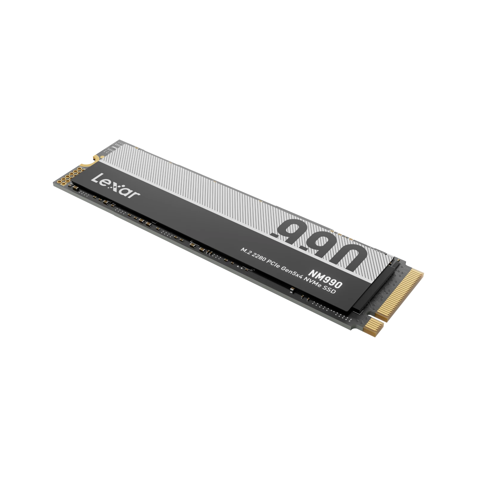 A large main feature product image of Lexar NM990 PCIe Gen5 NVMe M.2 SSD - 2TB