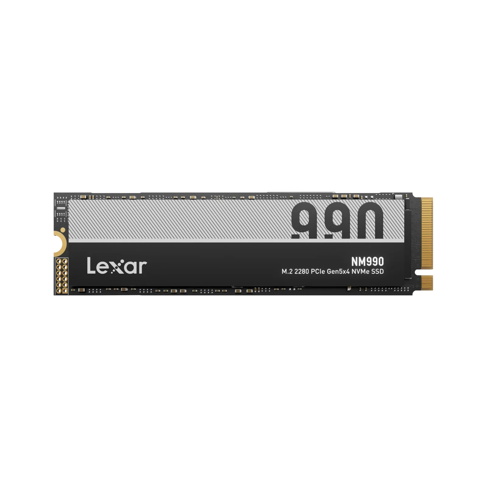 A large main feature product image of Lexar NM990 PCIe Gen5 NVMe M.2 SSD - 4TB