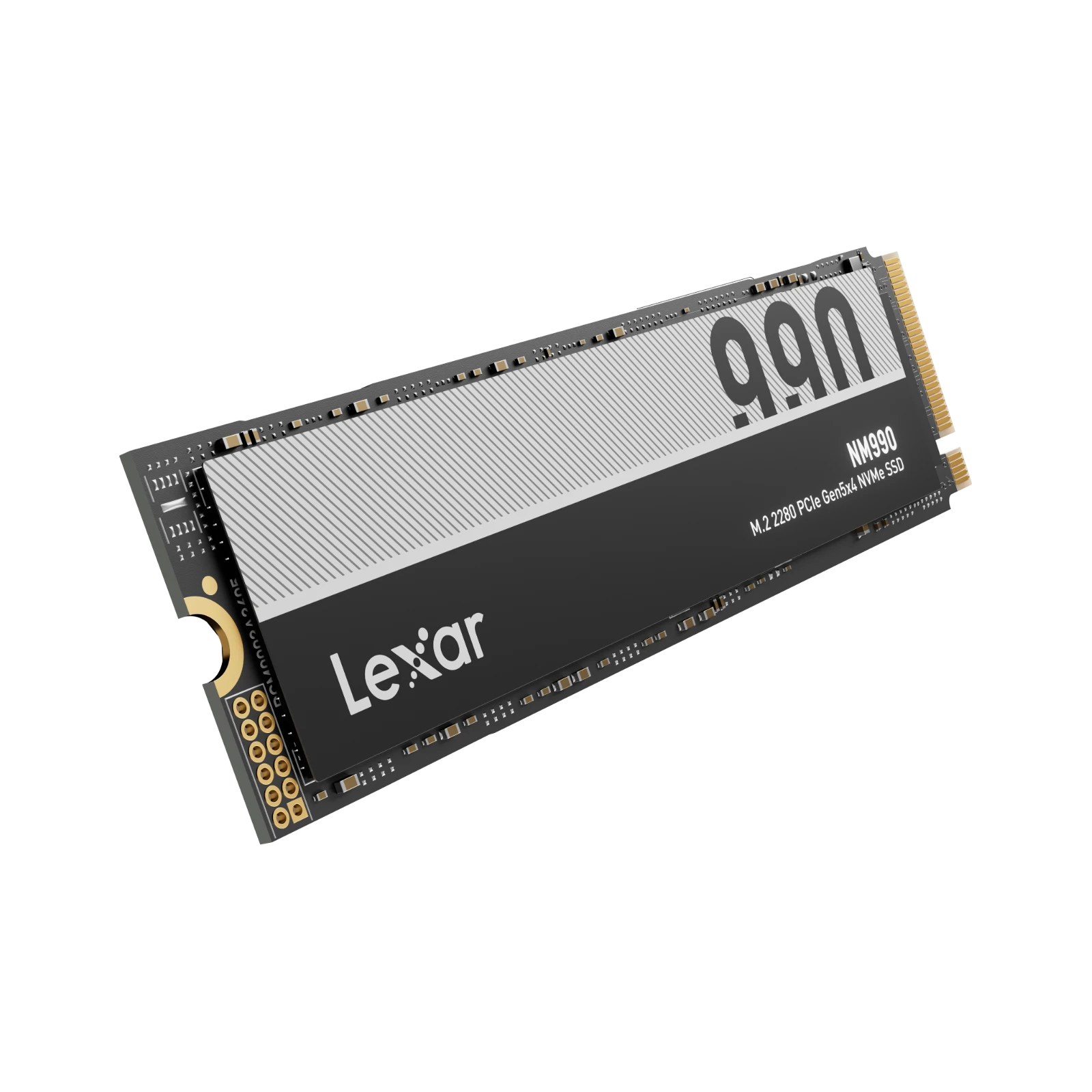 A large main feature product image of Lexar NM990 PCIe Gen5 NVMe M.2 SSD - 4TB