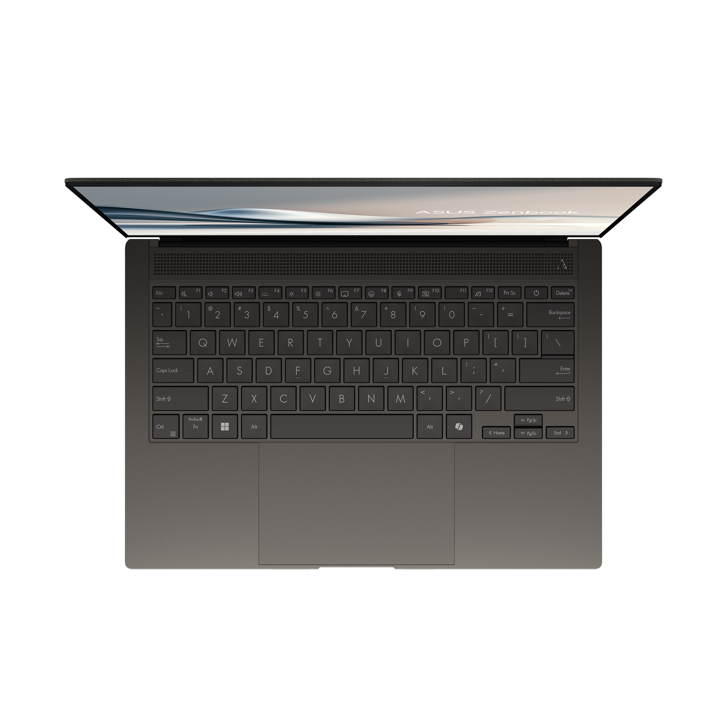 A large main feature product image of ASUS Zenbook S 14 OLED (UX5406) - 14" 3K, Ultra 7 258V, 32GB/1TB - Win 11 Copilot+ AI Notebook