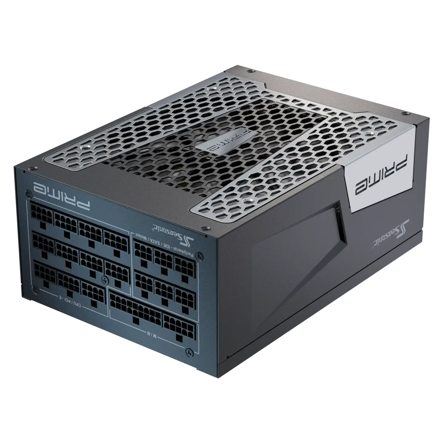 A large main feature product image of Seasonic PRIME TX 1600W Titanium PCIe 5.1 ATX 3.0 Modular PSU