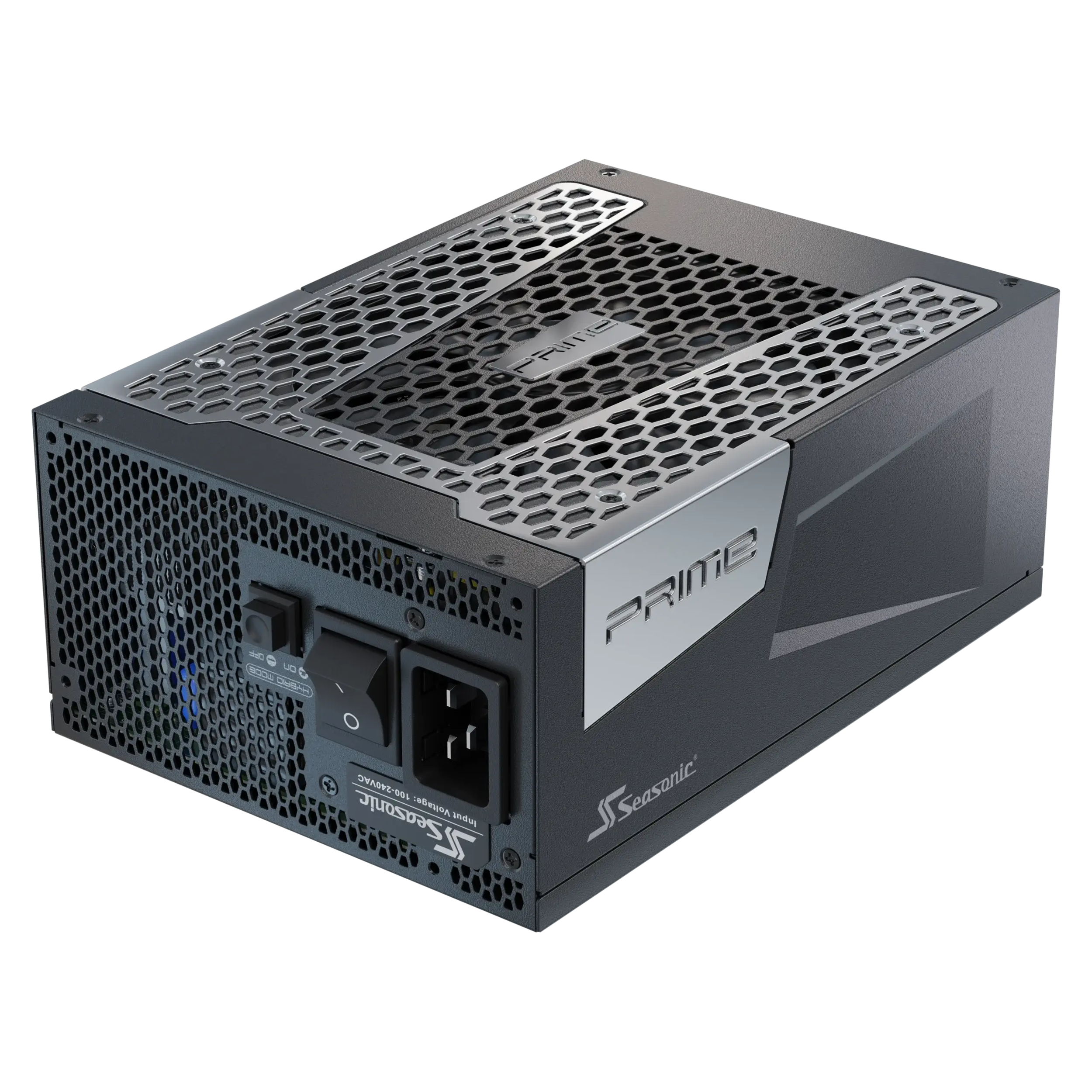 A large main feature product image of Seasonic PRIME TX 1600W Titanium PCIe 5.1 ATX 3.0 Modular PSU