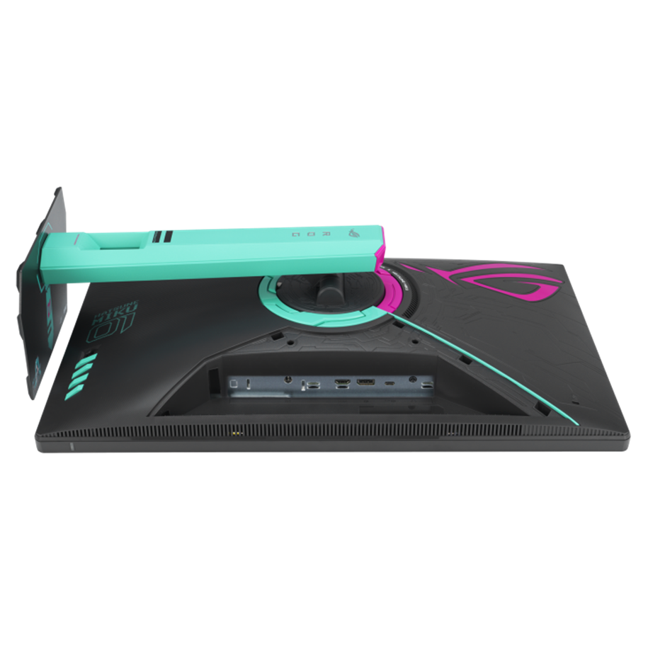 A large main feature product image of ASUS ROG Strix XG27ACMEG-G - 27" 1440p 250Hz Fast IPS Gaming Monitor -  Hatsune Miku Edition