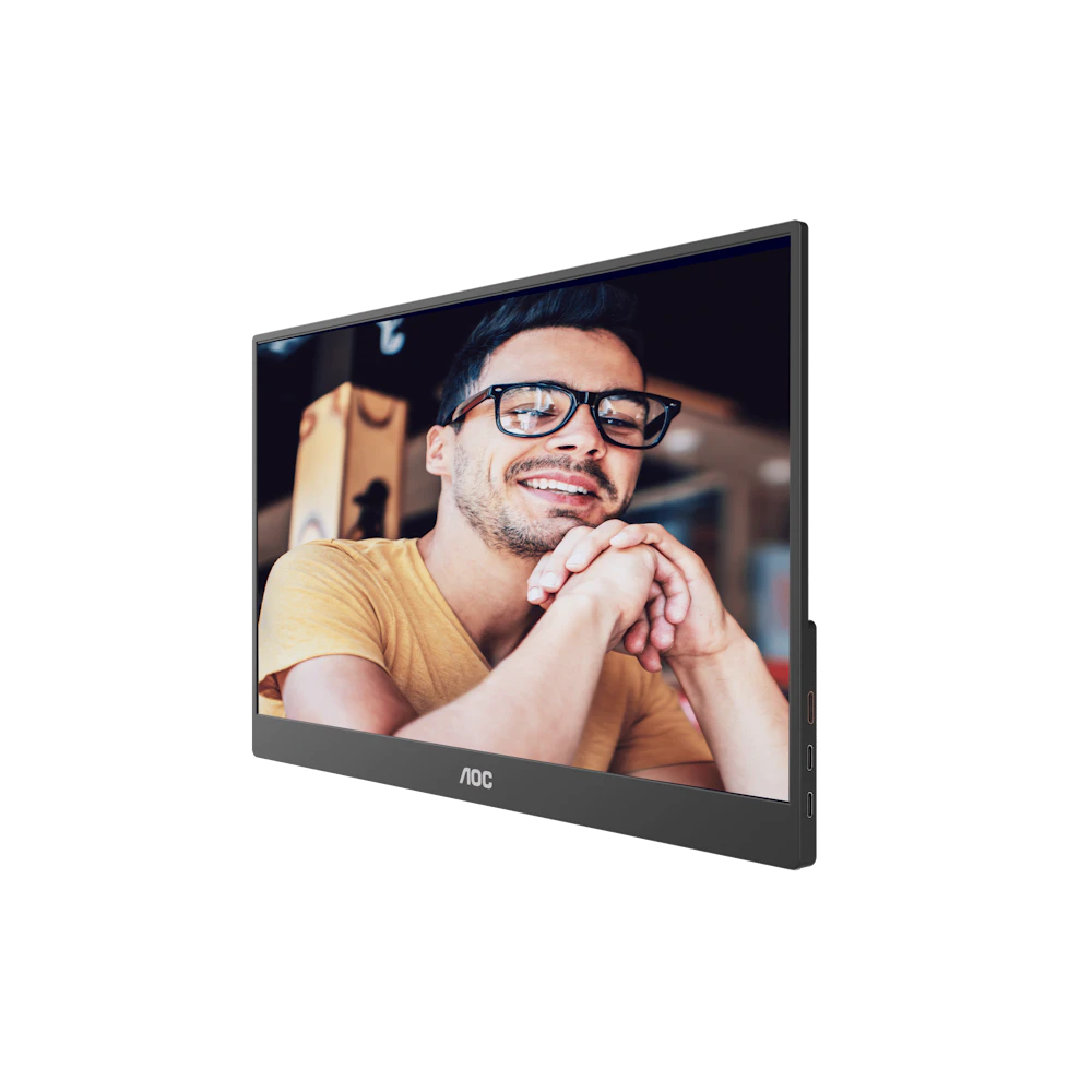 A large main feature product image of AOC 16T20 - 15.6" 1080p 60Hz IPS Portable Monitor