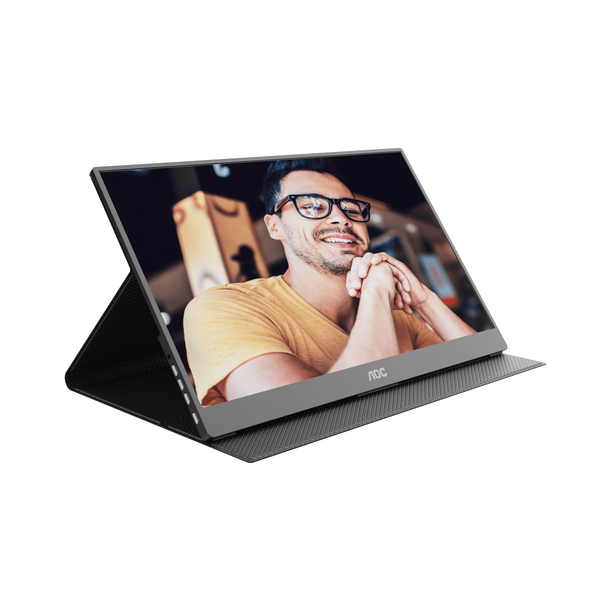 A large main feature product image of AOC 16T20 - 15.6" 1080p 60Hz IPS Portable Monitor