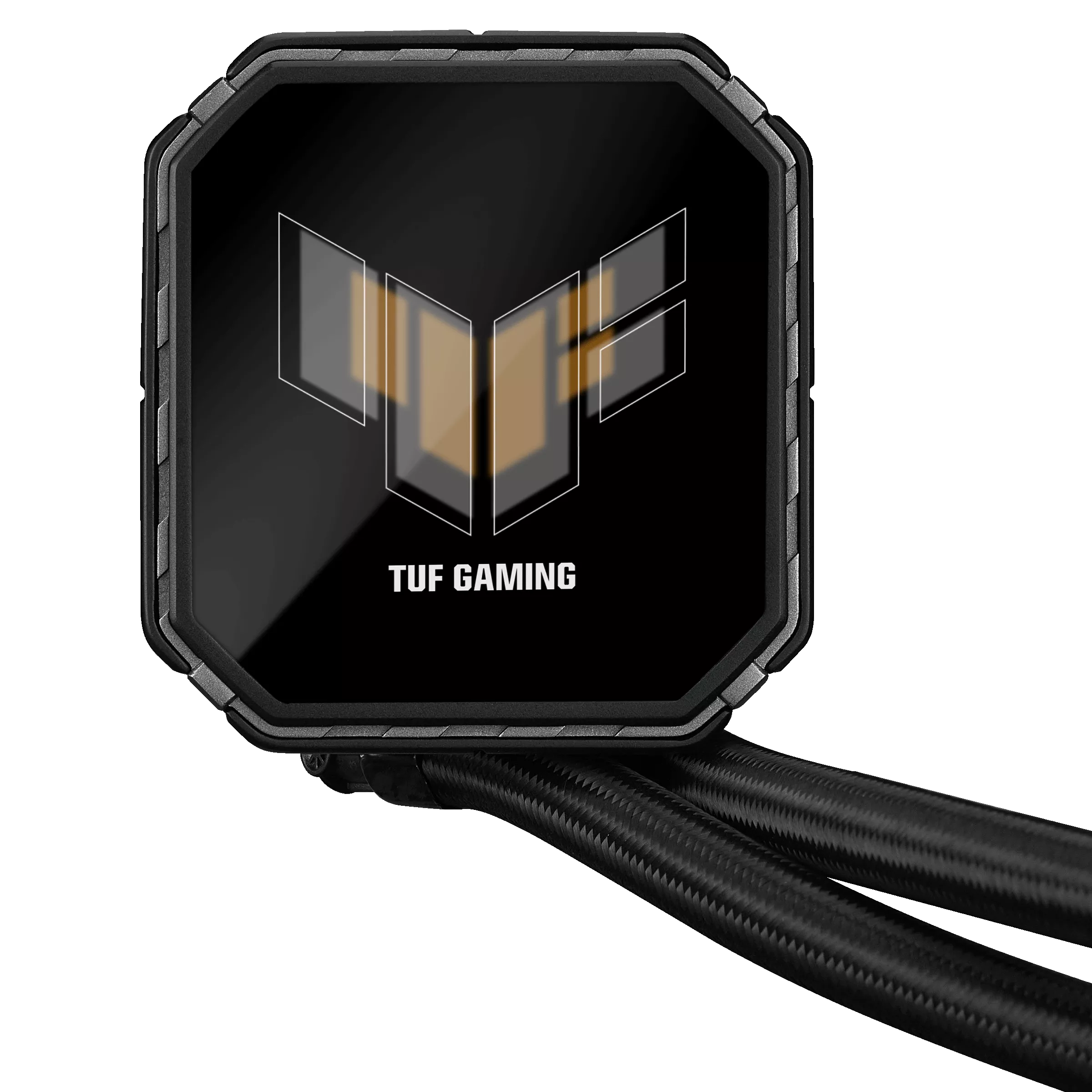 A large main feature product image of ASUS TUF GAMING LC III 360 LCD ARGB 360mm AIO Liquid CPU Cooler