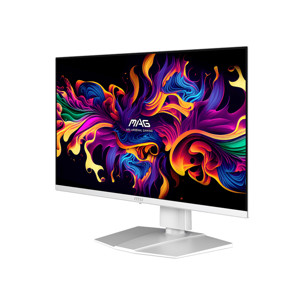 A large main feature product image of MSI MAG 272QPW QD-OLED X28 - 27"  1440p 280Hz 0.03ms Gaming Monitor