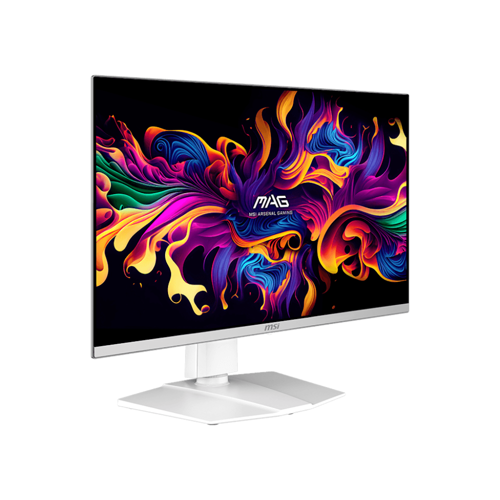 A large main feature product image of MSI MAG 272QPW QD-OLED X28 - 27" 1440p 280Hz 0.03ms Gaming Monitor