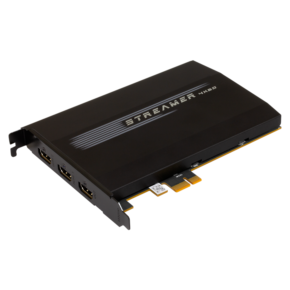A large main feature product image of SPARKLE Streamer 4K60 PCIe Capture Card