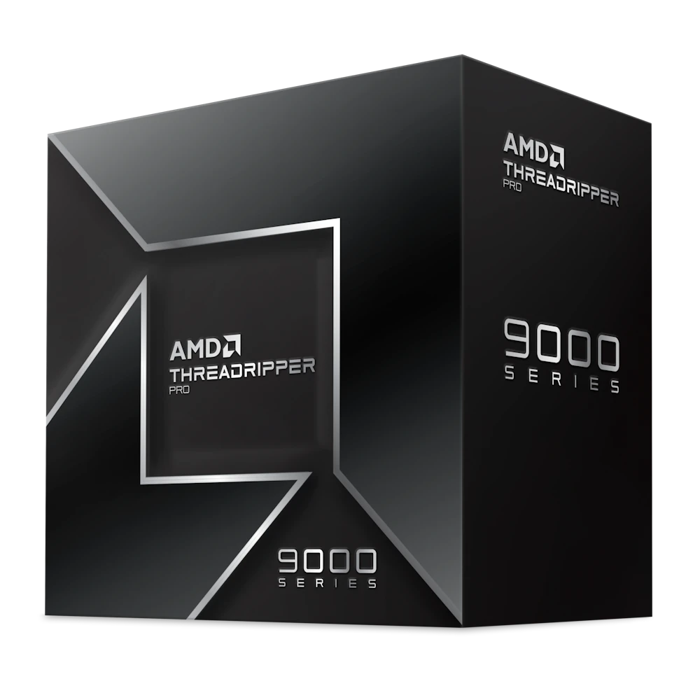 A large main feature product image of AMD Ryzen Threadripper Pro 9975WX 32 Core 64 Thread Up To 5.4GHz sTR5 - No HSF Retail Box