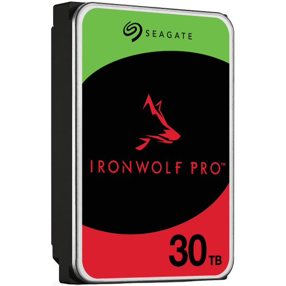 A large main feature product image of Seagate IronWolf Pro 3.5" NAS HDD - 30TB 512MB