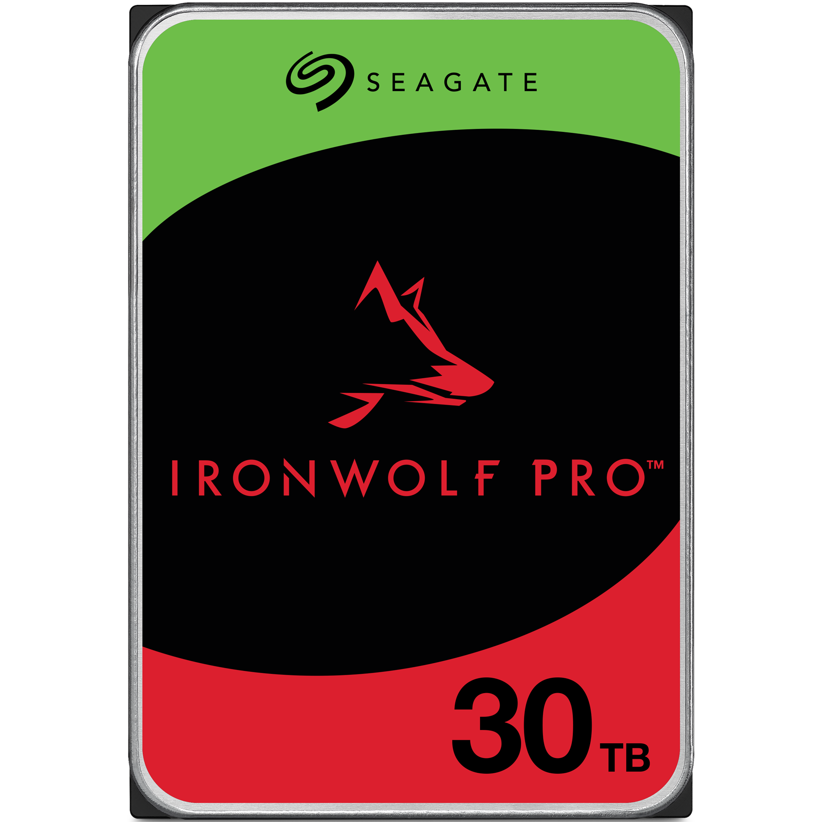 A large main feature product image of Seagate IronWolf Pro 3.5" NAS HDD - 30TB 512MB