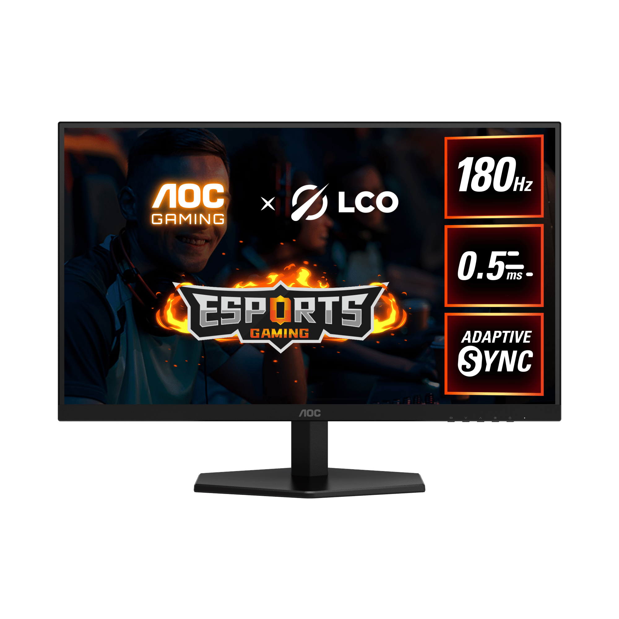 A large main feature product image of AOC Gaming 27G42E 27" 1080p 180Hz 0.5ms IPS Gaming Monitor