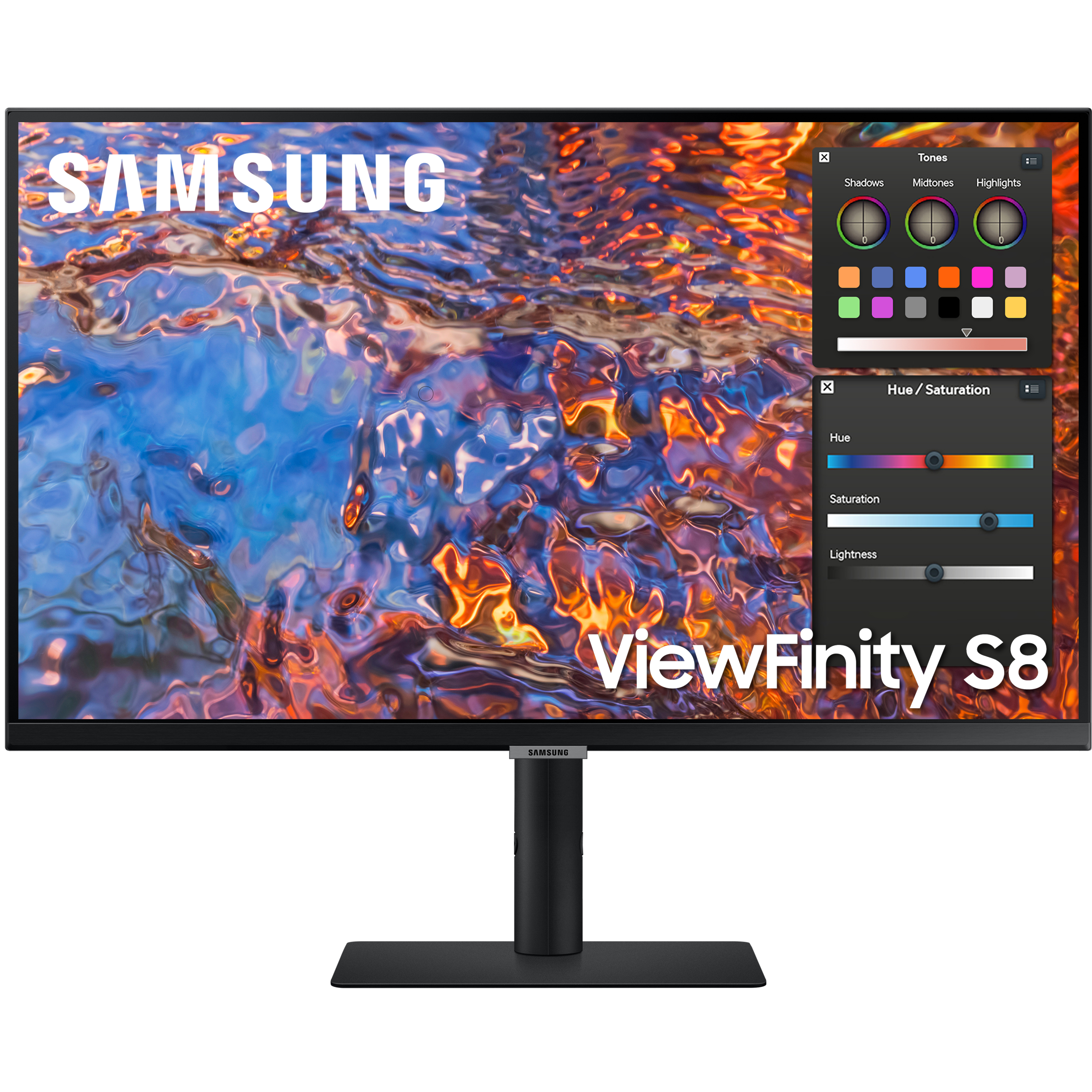 A large main feature product image of Samsung ViewFinity S80PB - 27" 4K 2160p 60Hz IPS Monitor