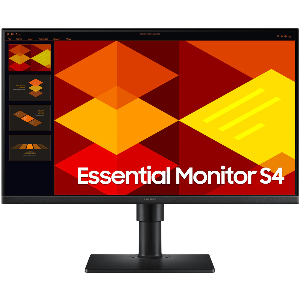 A large main feature product image of Samsung Essential S4 270GD - 27" 1080p 100Hz IPS Monitor