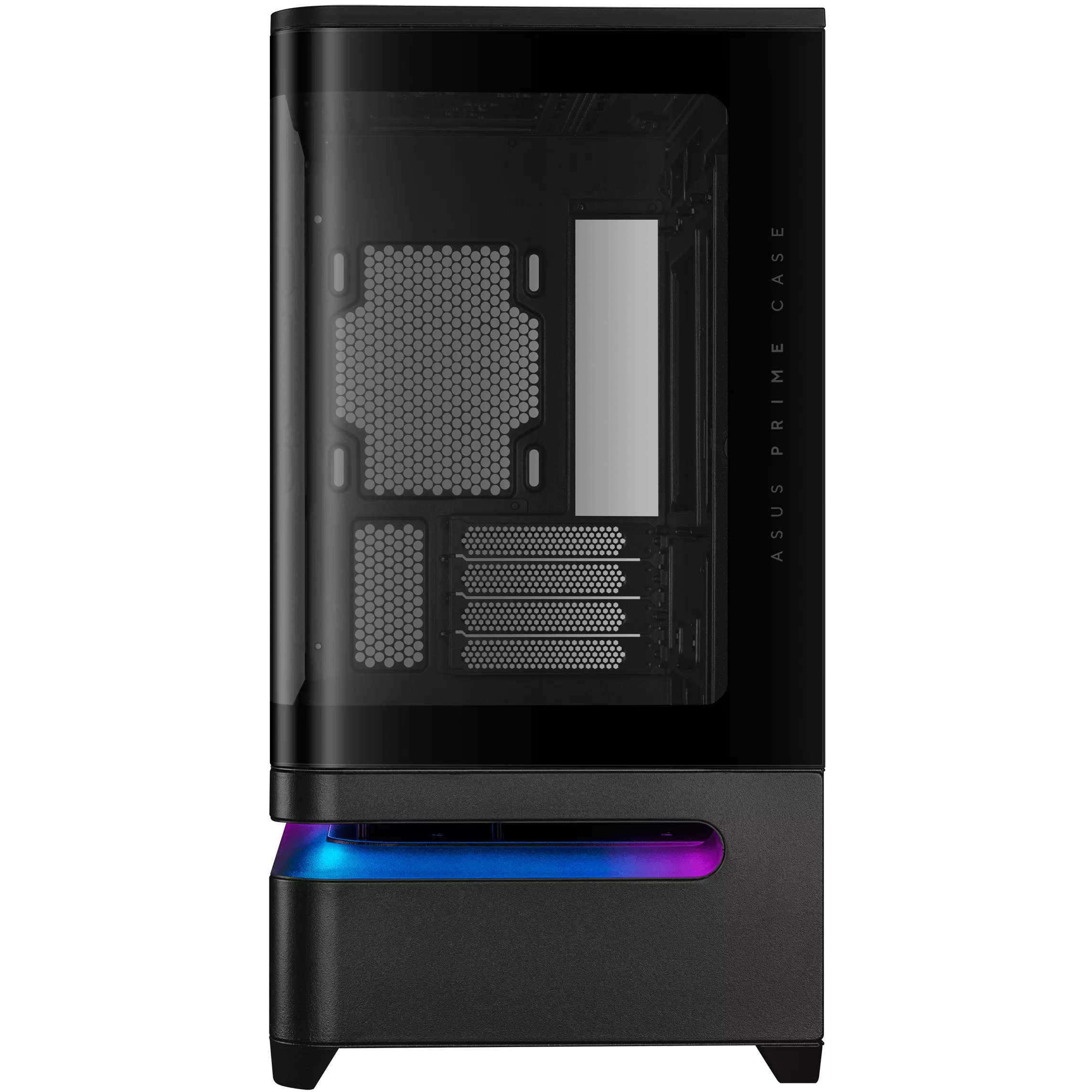 A large main feature product image of ASUS PRIME AP202 mATX Case - Black