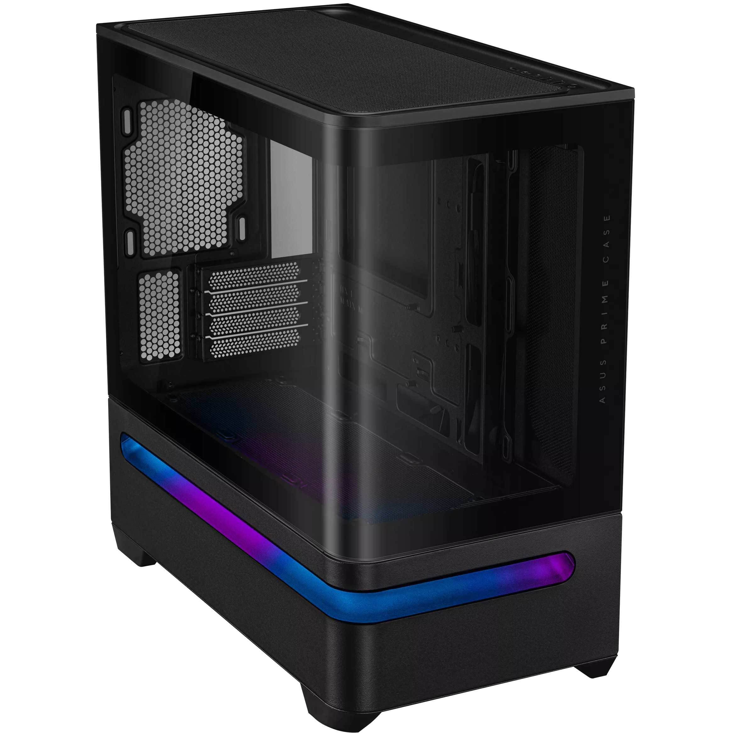 A large main feature product image of ASUS PRIME AP202 mATX Case - Black
