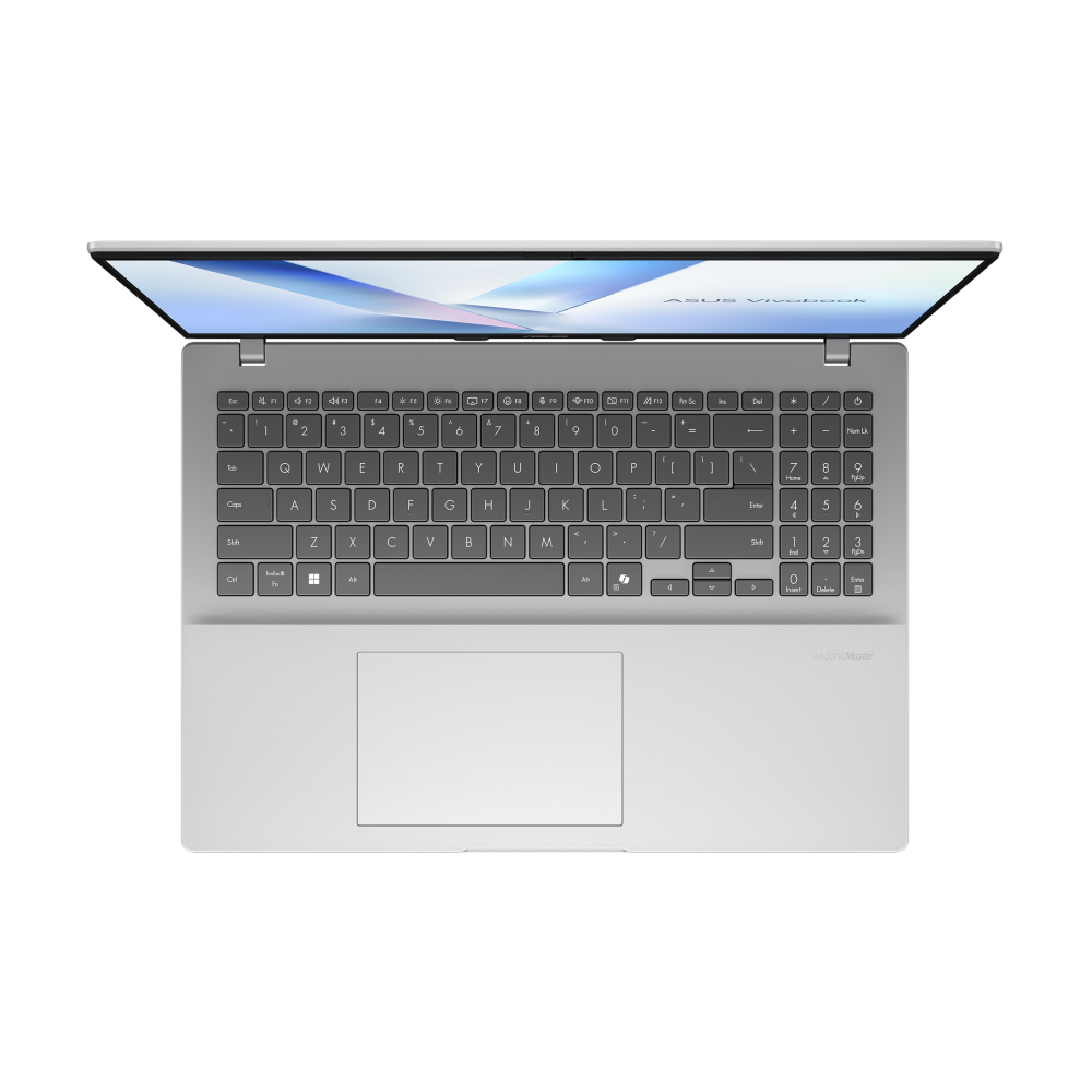 A large main feature product image of ASUS Vivobook 16 (M1607) - 16" Ryzen AI 5 330, 16GB/512GB - Win 11 Copilot+ AI Notebook