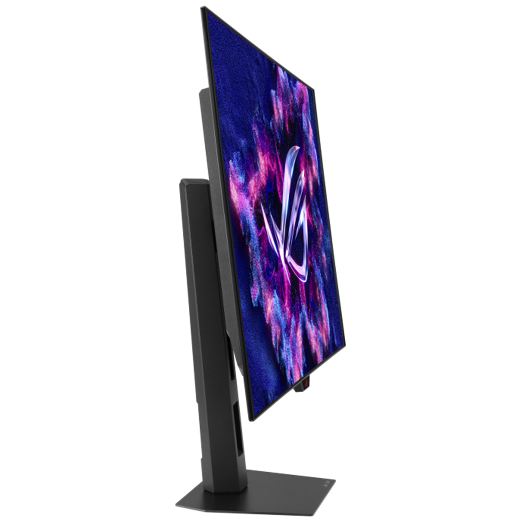 A large main feature product image of ASUS ROG Strix OLED XG32UCWG - 32" 4K 165Hz / 1080p 330Hz Dual-Mode 0.03ms Gaming Monitor