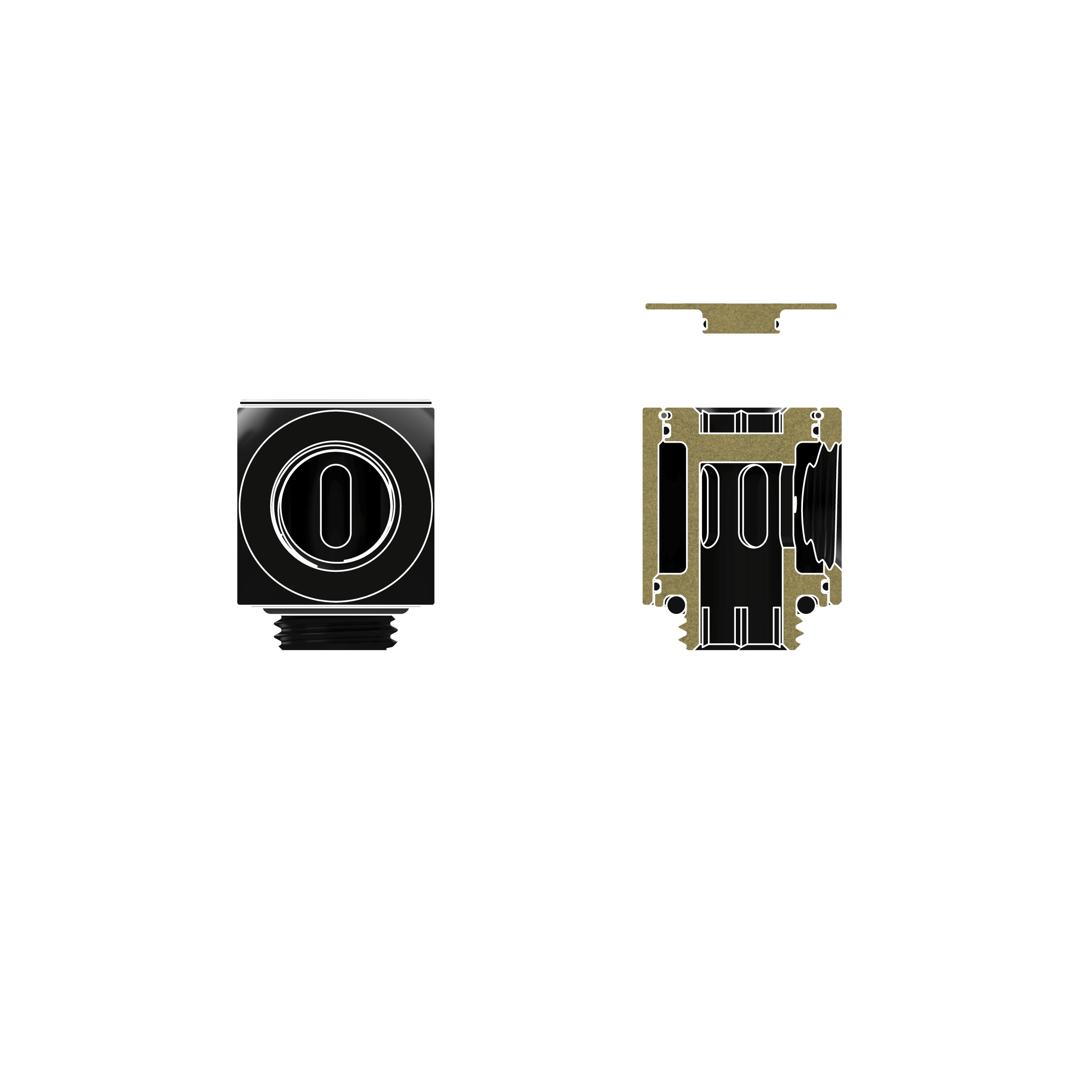 A large main feature product image of Thermal Grizzly DeltaMate Rotary - G1/4" 90 Degree Rotary Fitting