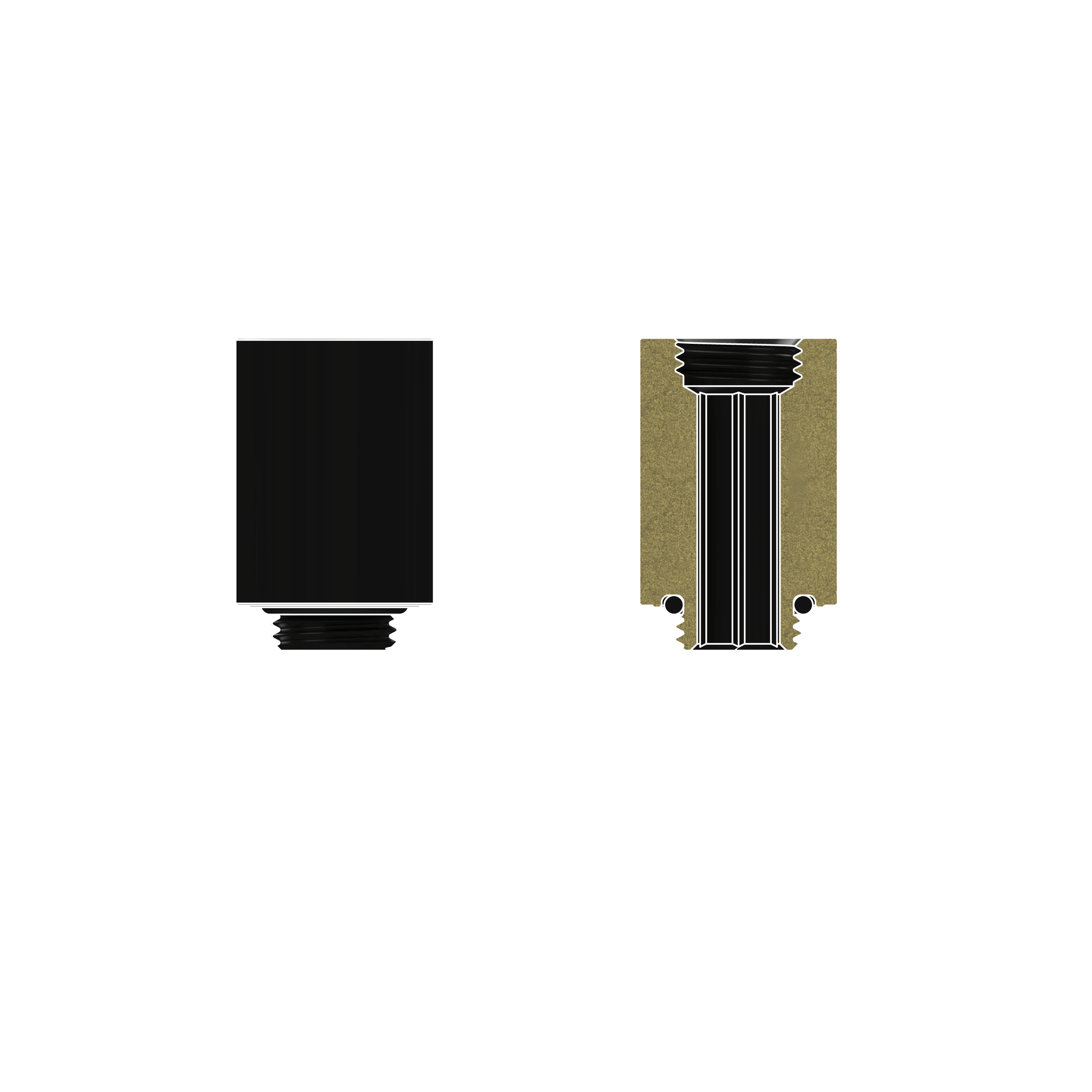 A large main feature product image of Thermal Grizzly DeltaMate Extender MF28 - G1/4" 28mm Extension Fitting