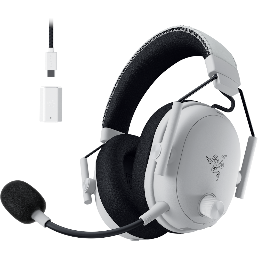 A large main feature product image of Razer BlackShark V3 Pro - Wireless ANC Gaming Headset (White)