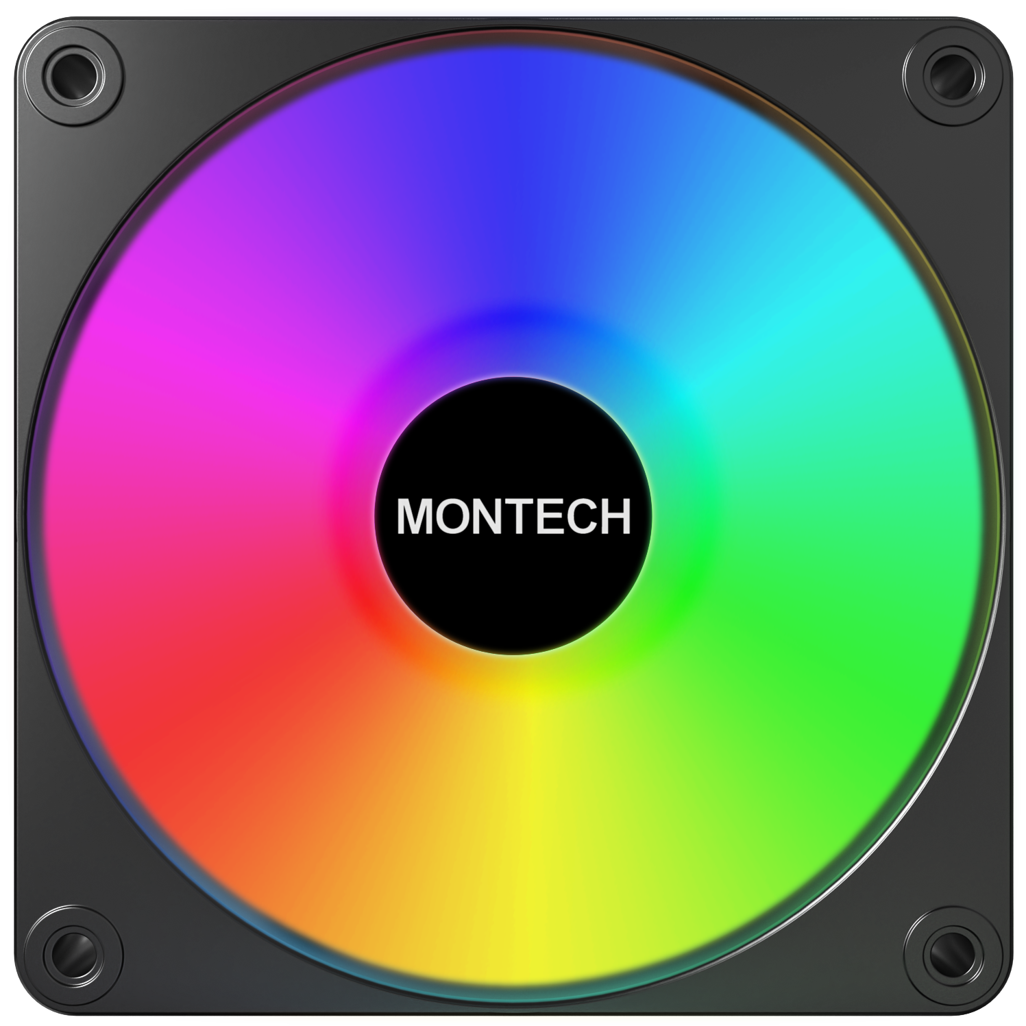 A large main feature product image of Montech GF120 V2 ARGB 120mm PWM Fan 3-Pack (Black)