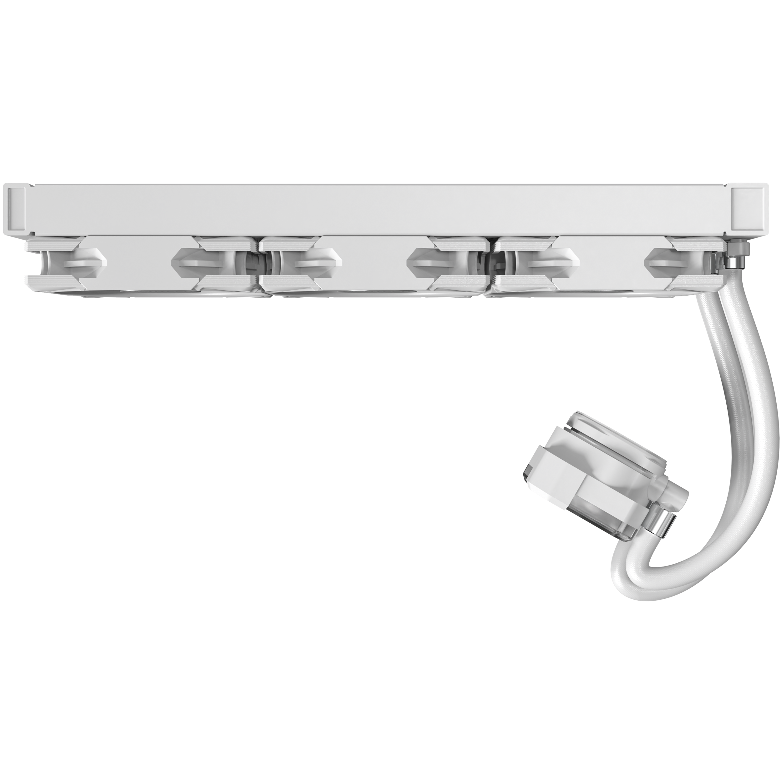A large main feature product image of Montech HyperFlow Silent 360mm AIO Liquid CPU Cooler (White)