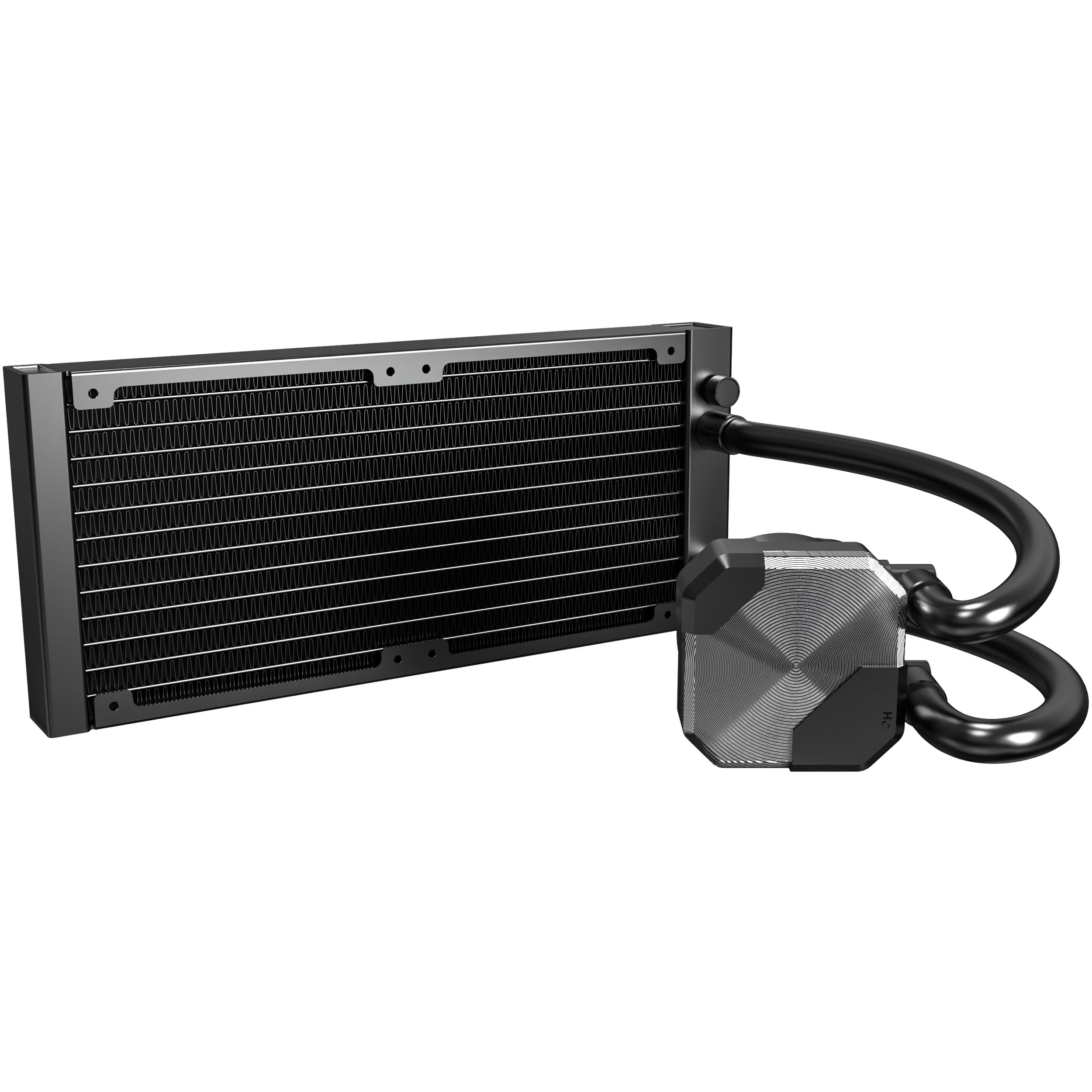 A large main feature product image of Montech HyperFlow Silent 240mm AIO Liquid CPU Cooler (Black)