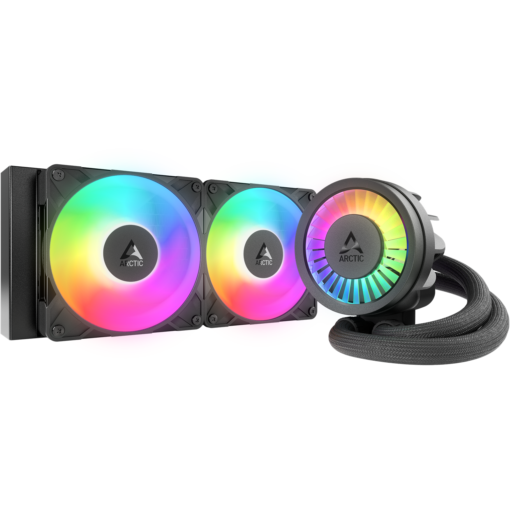 A large main feature product image of ARCTIC Liquid Freezer III Pro 240mm ARGB AIO Liquid CPU Cooler (Black)