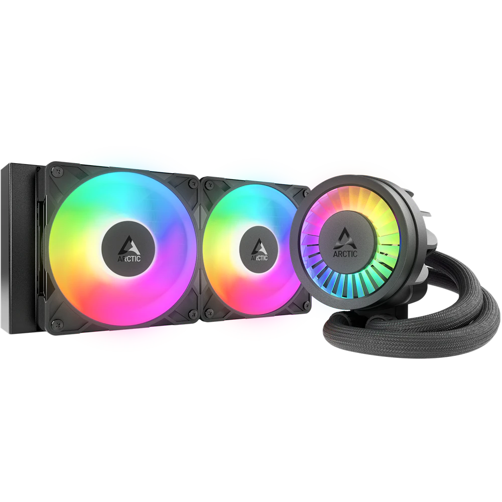 A large main feature product image of ARCTIC Liquid Freezer III Pro 240mm ARGB AIO Liquid CPU Cooler (Black)