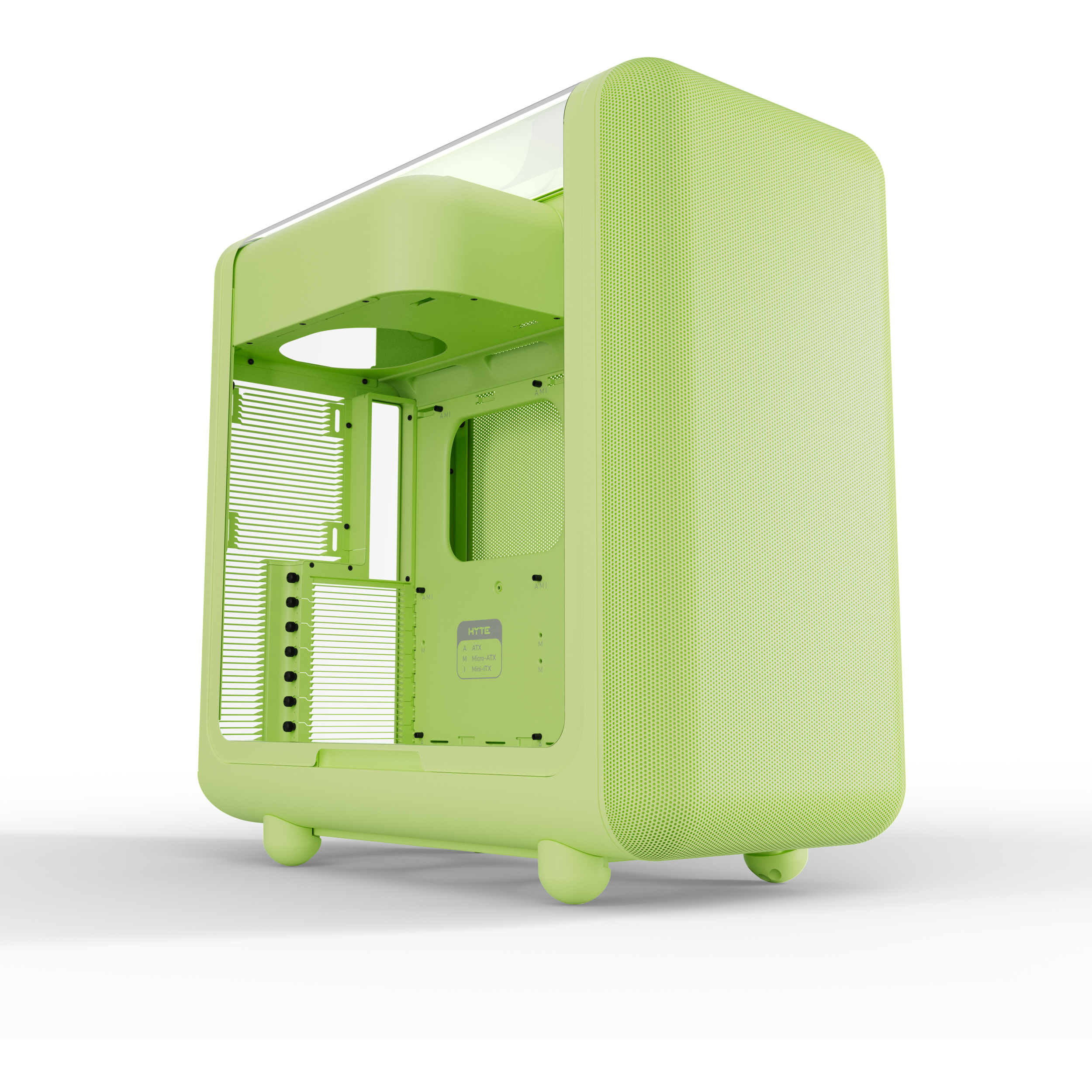 A large main feature product image of HYTE X50 Tempered Glass Mid Tower Case (Matcha Milk)