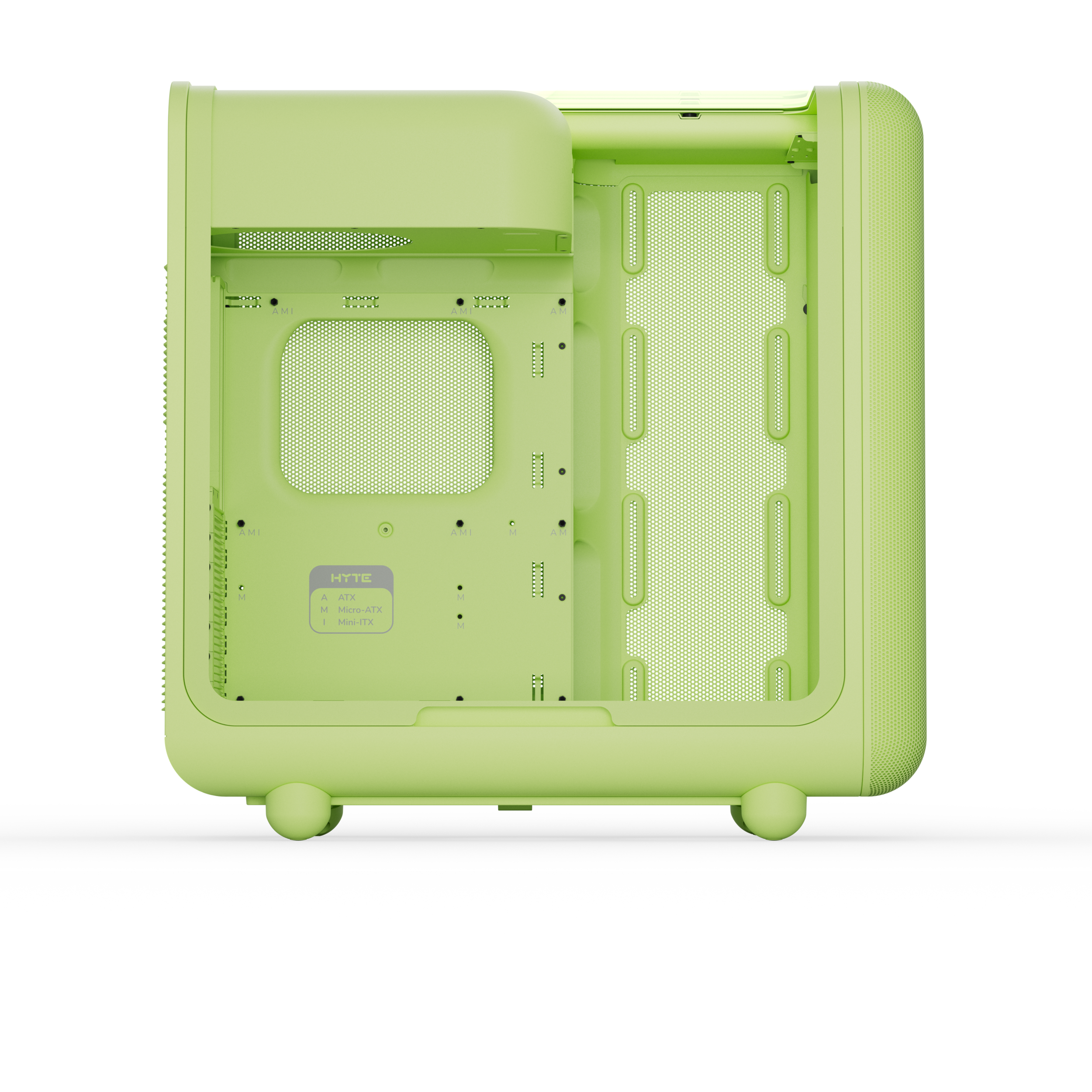 A large main feature product image of HYTE X50 Tempered Glass Mid Tower Case (Matcha Milk)