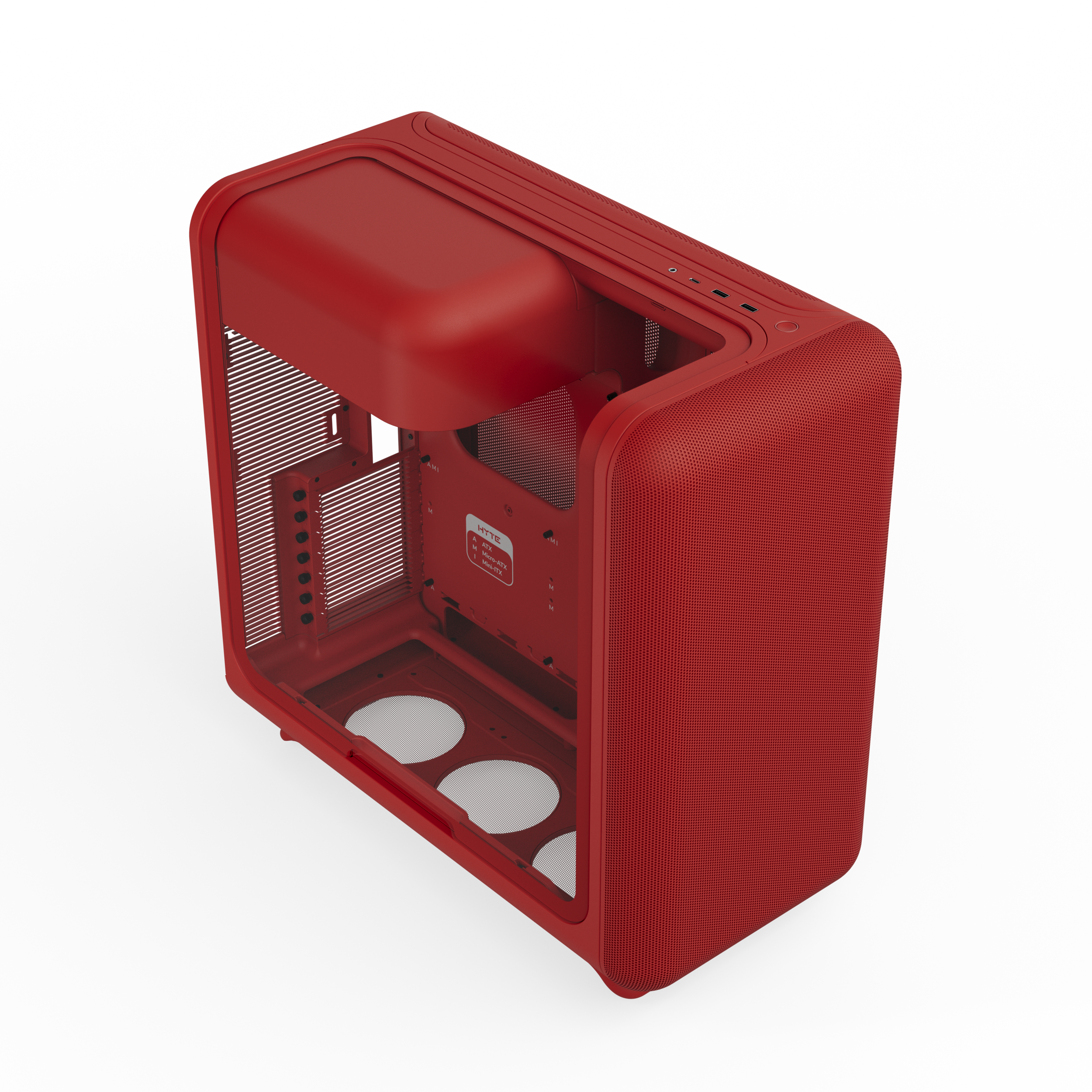 A large main feature product image of HYTE X50 Tempered Glass Mid Tower Case (Wild Cherry)