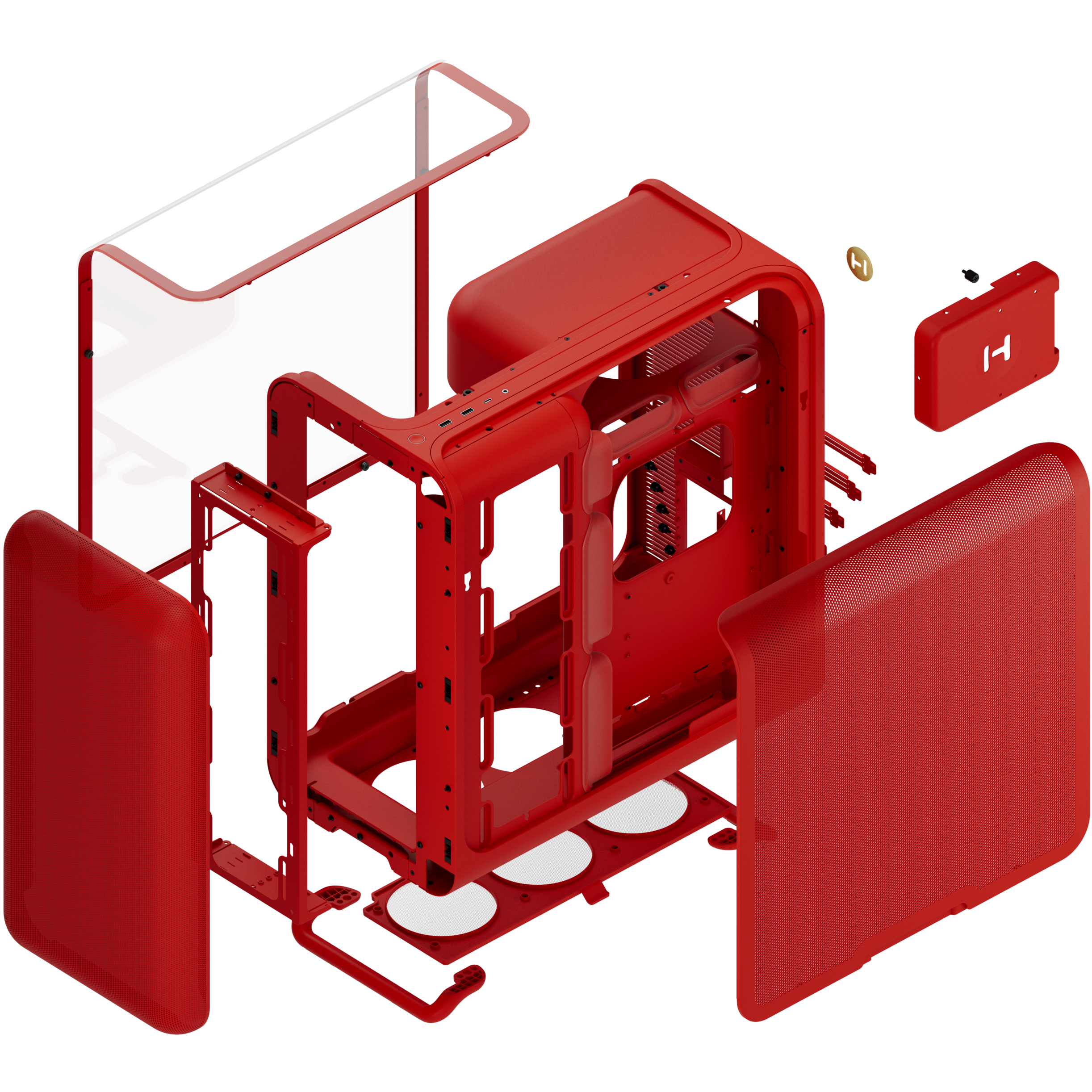 A large main feature product image of HYTE X50 Tempered Glass Mid Tower Case (Wild Cherry)