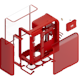 A small tile product image of HYTE X50 Tempered Glass Mid Tower Case (Wild Cherry)