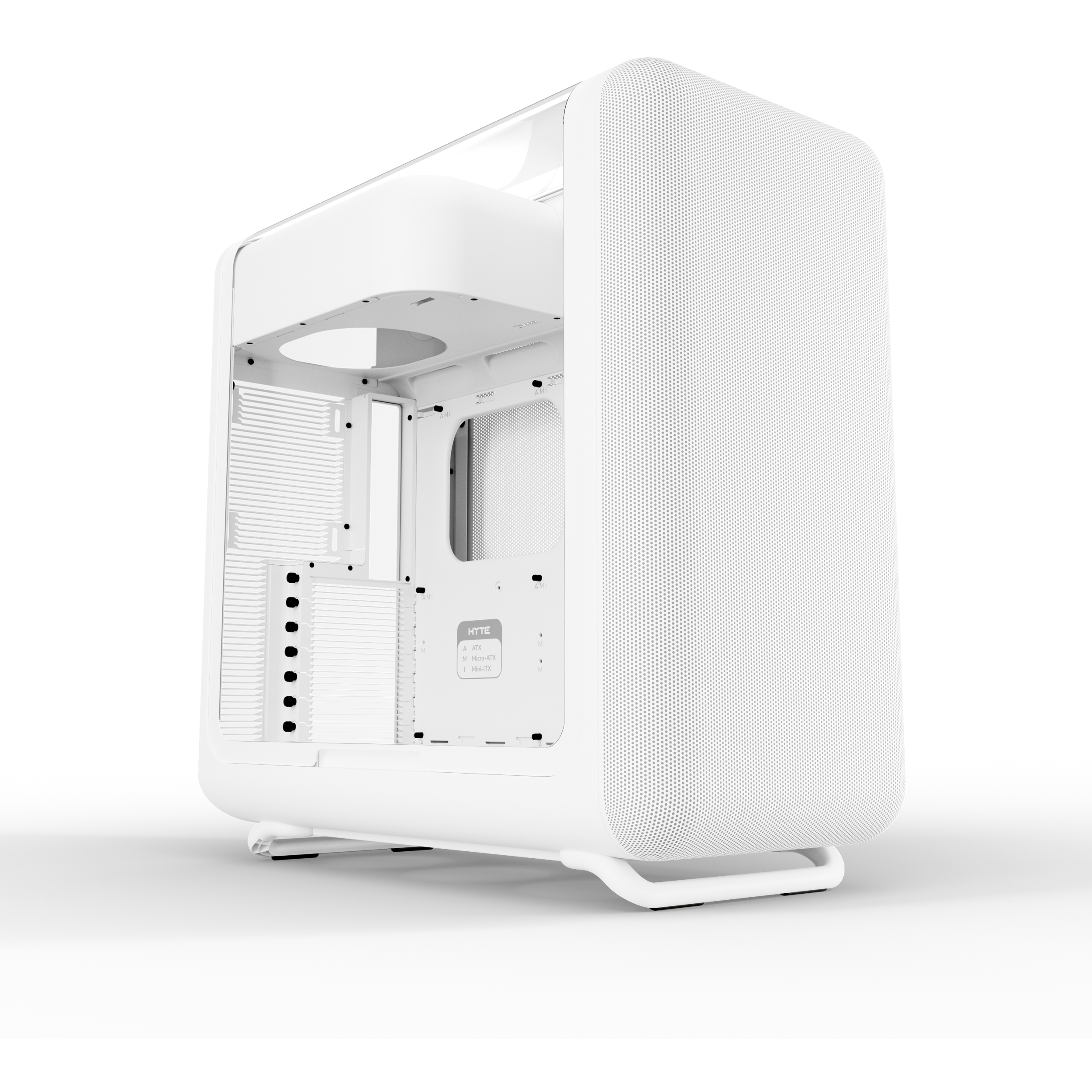 A large main feature product image of HYTE X50 Tempered Glass Mid Tower Case (Snow White)