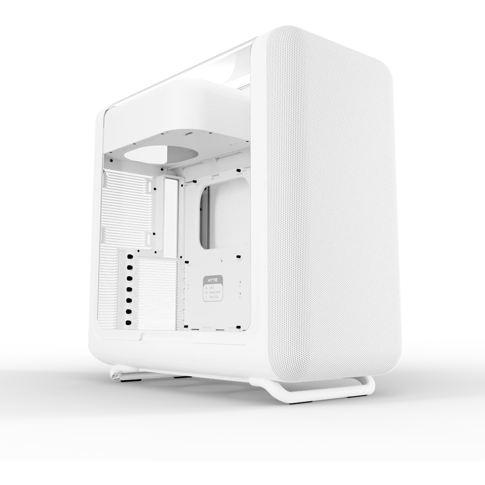 A large main feature product image of HYTE X50 Tempered Glass Mid Tower Case (Snow White)