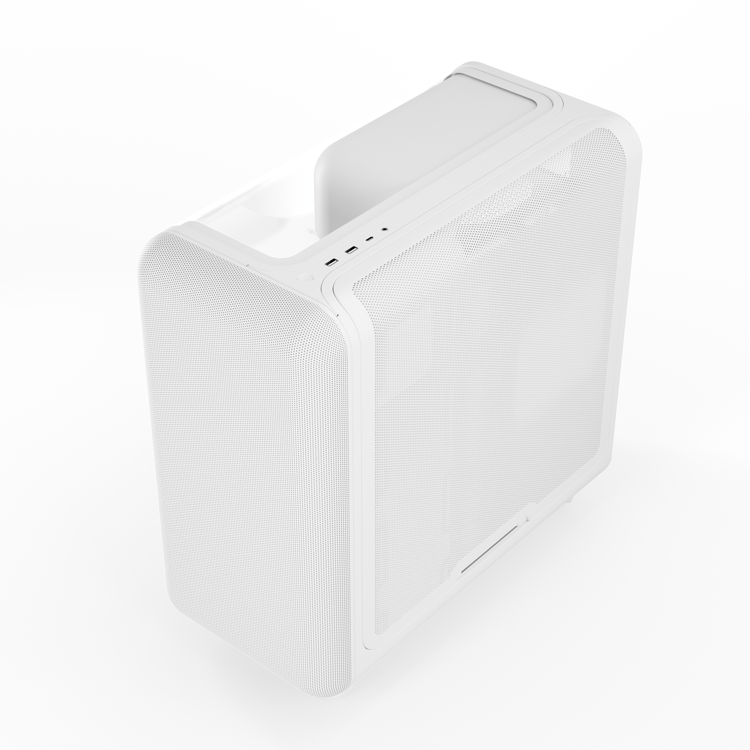 A large main feature product image of HYTE X50 Tempered Glass Mid Tower Case (Snow White)