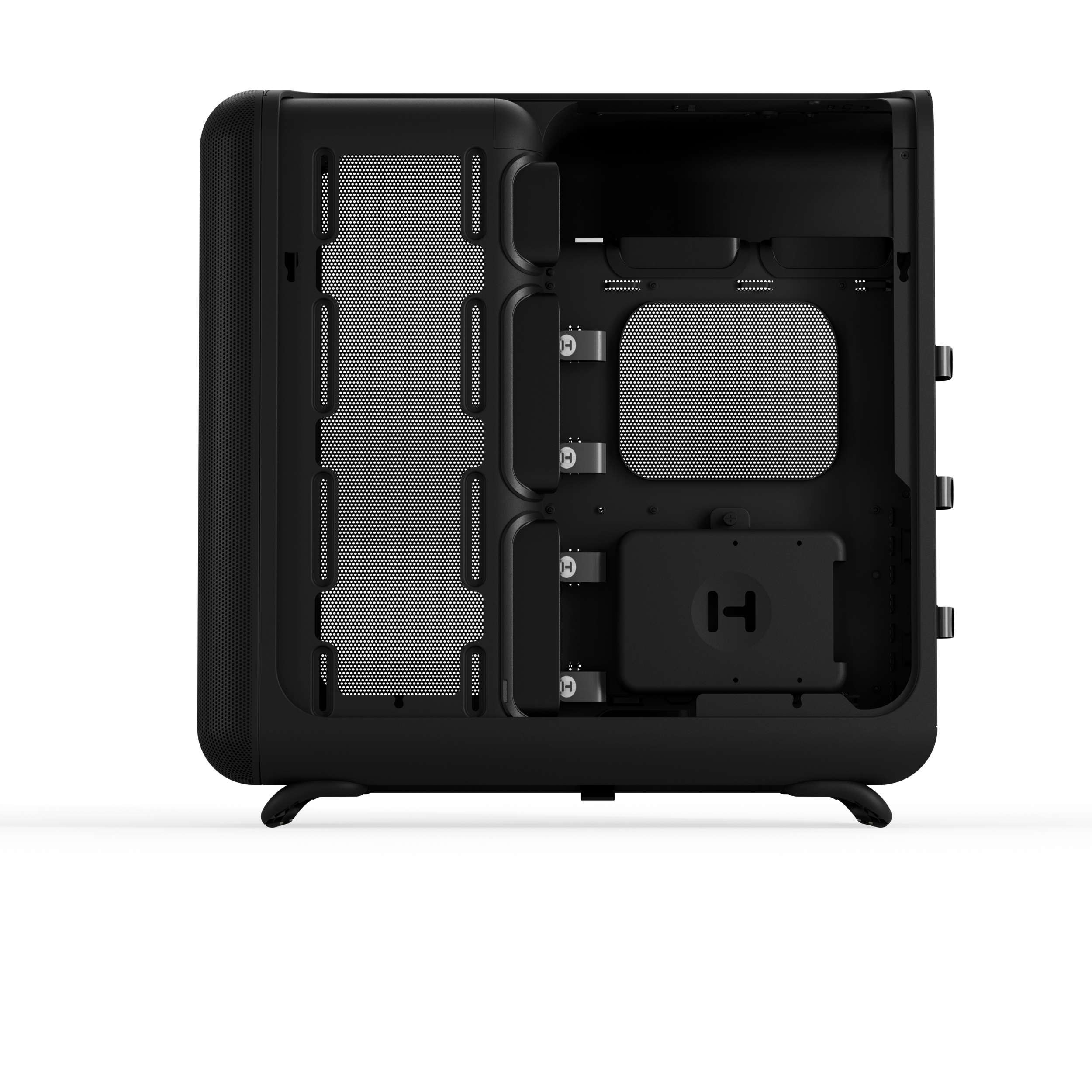 A large main feature product image of HYTE X50 Mesh Mid Tower Case (Pitch Black)