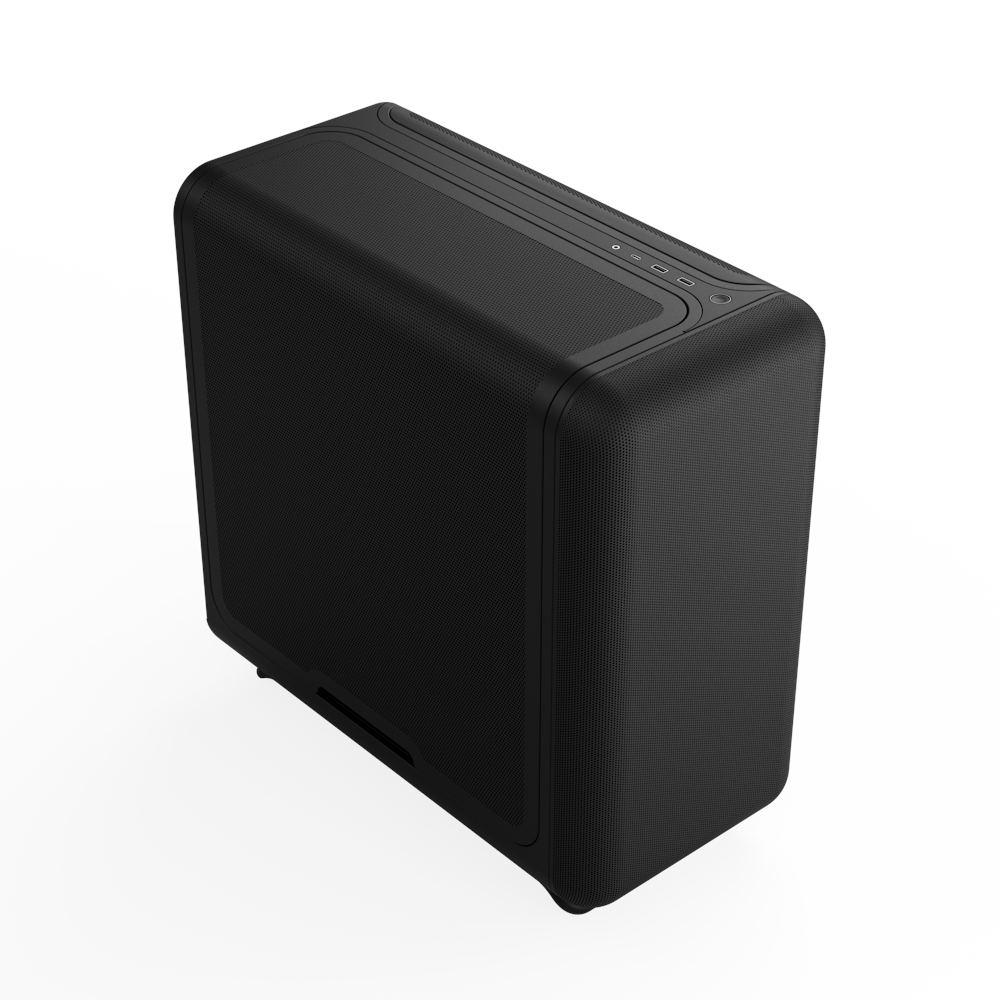 A large main feature product image of HYTE X50 Mesh Mid Tower Case (Pitch Black)