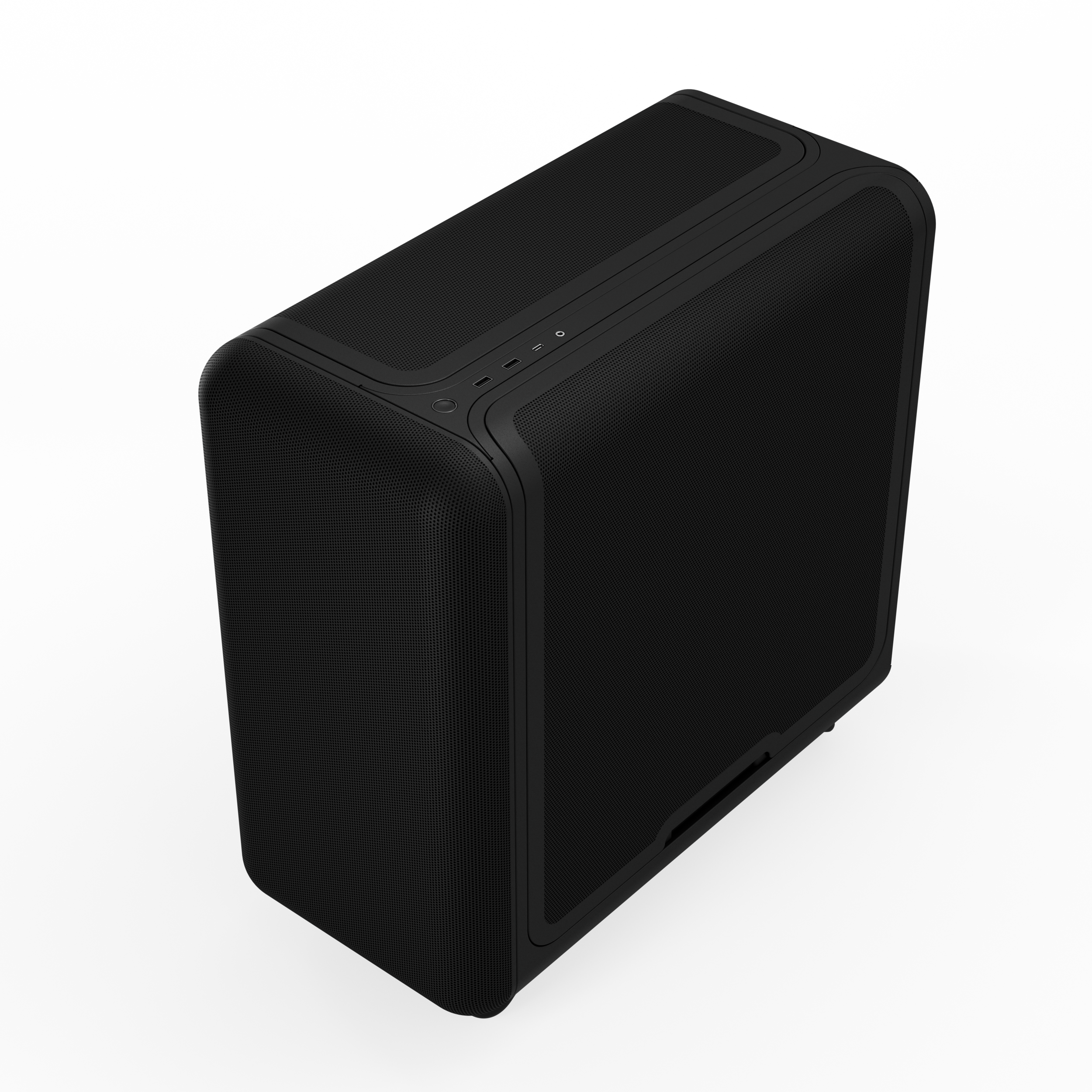 A large main feature product image of HYTE X50 Mesh Mid Tower Case (Pitch Black)