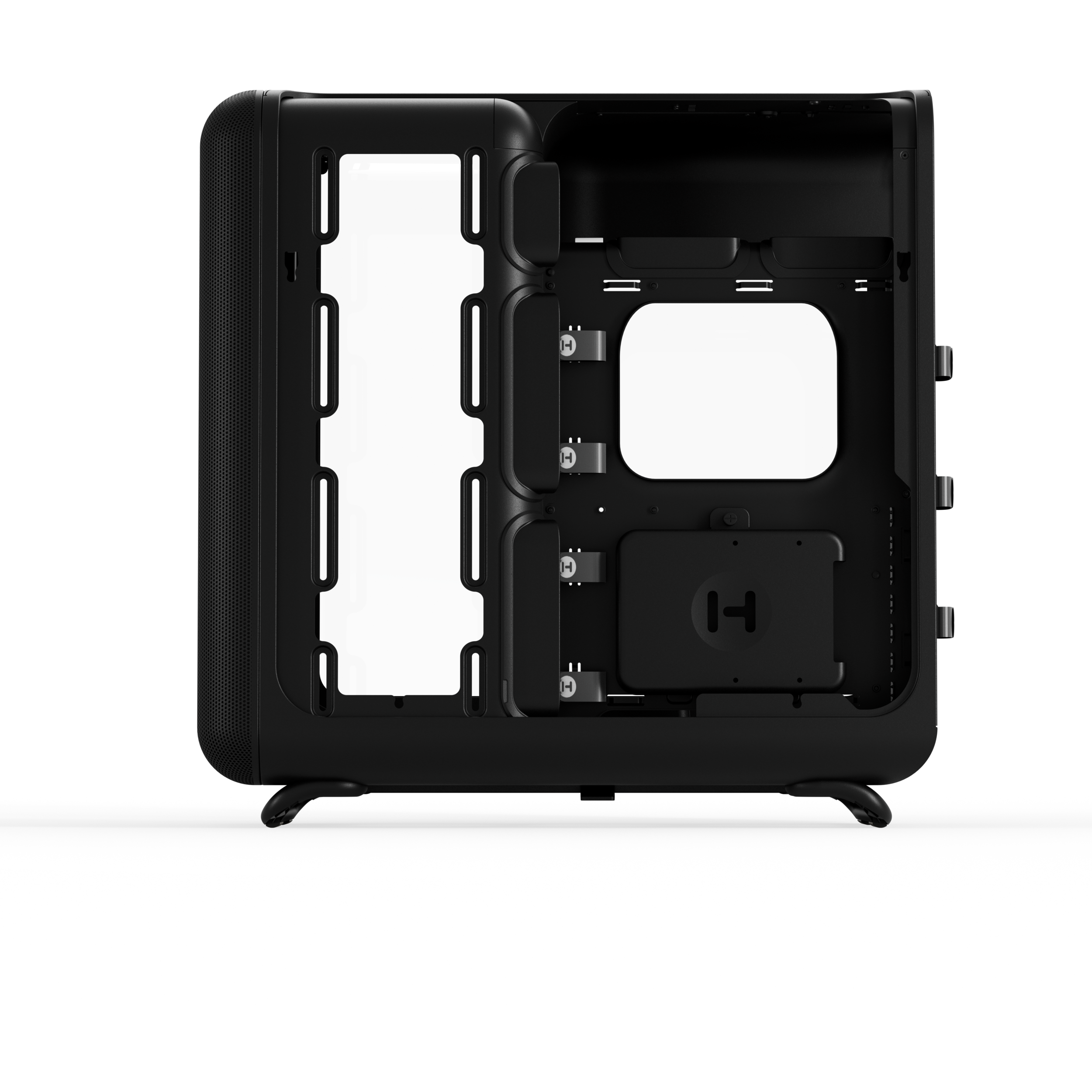 A large main feature product image of HYTE X50 Tempered Glass Mid Tower Case (Pitch Black)